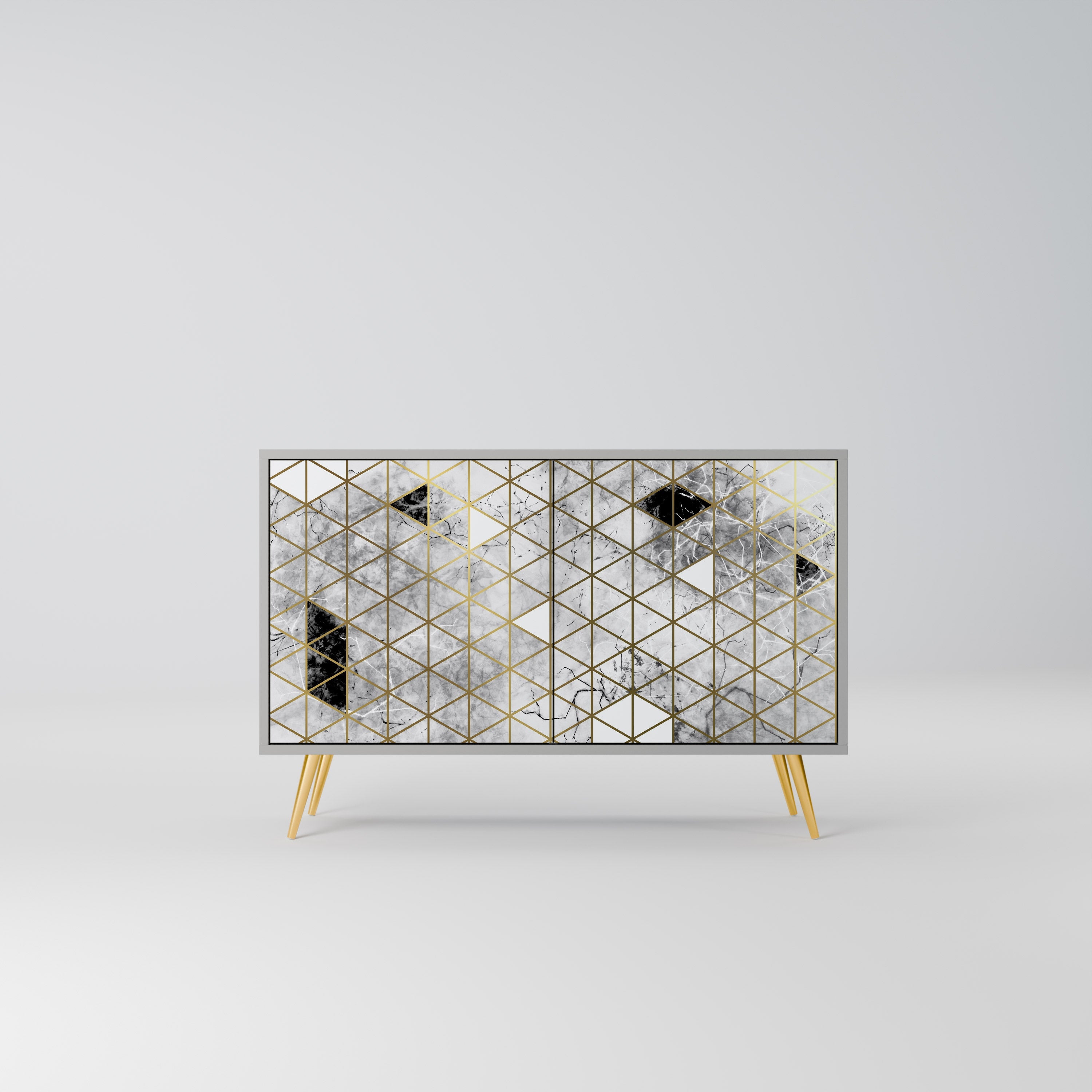 Buffet 2 portes ASHEN ARIA finition grise