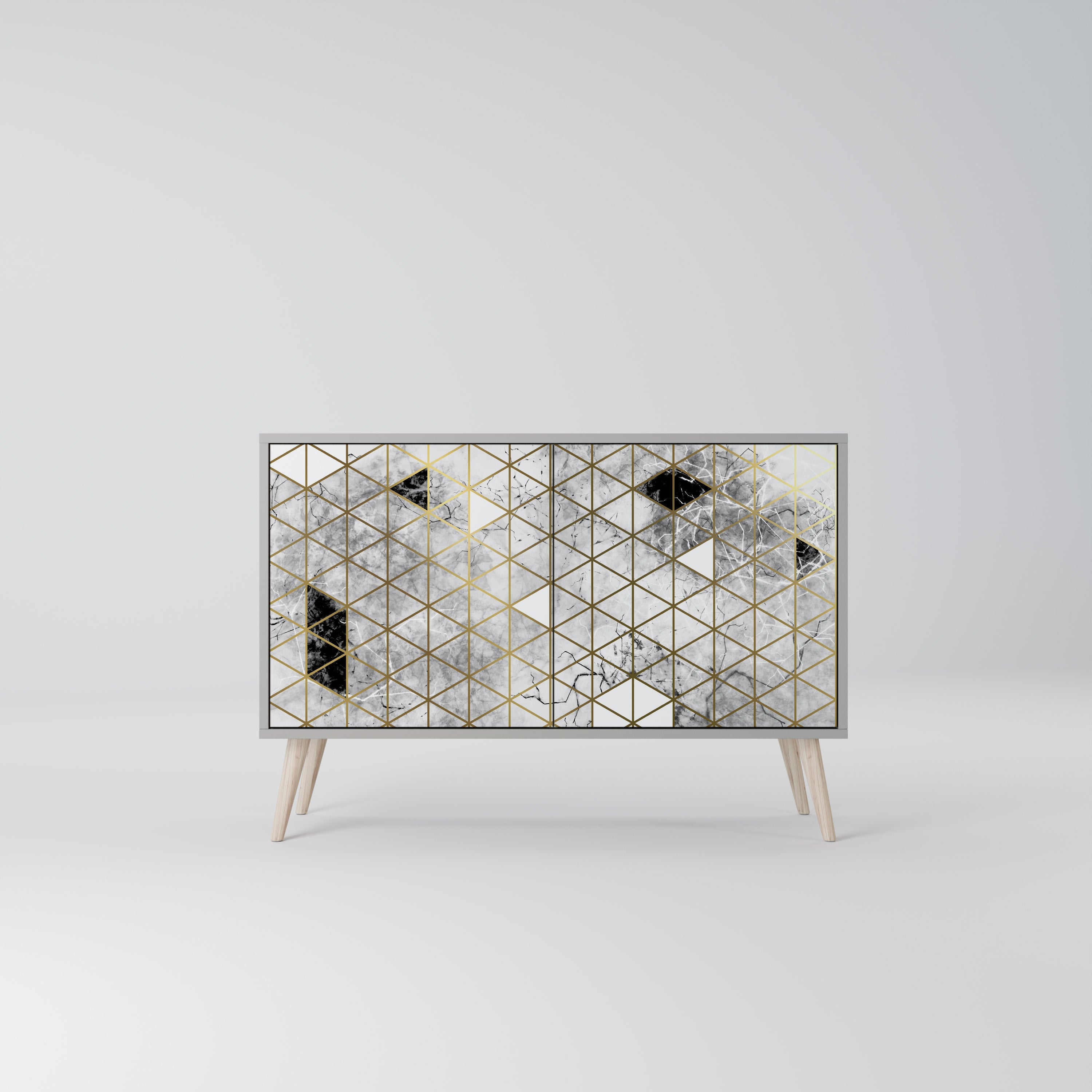 Buffet 2 portes ASHEN ARIA finition grise