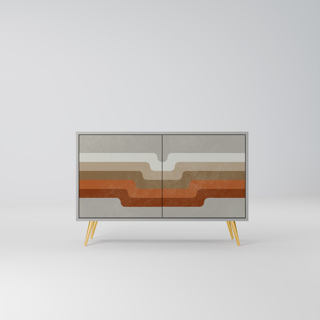 Buffet 2 portes PECULIAR TRAIL finition grise