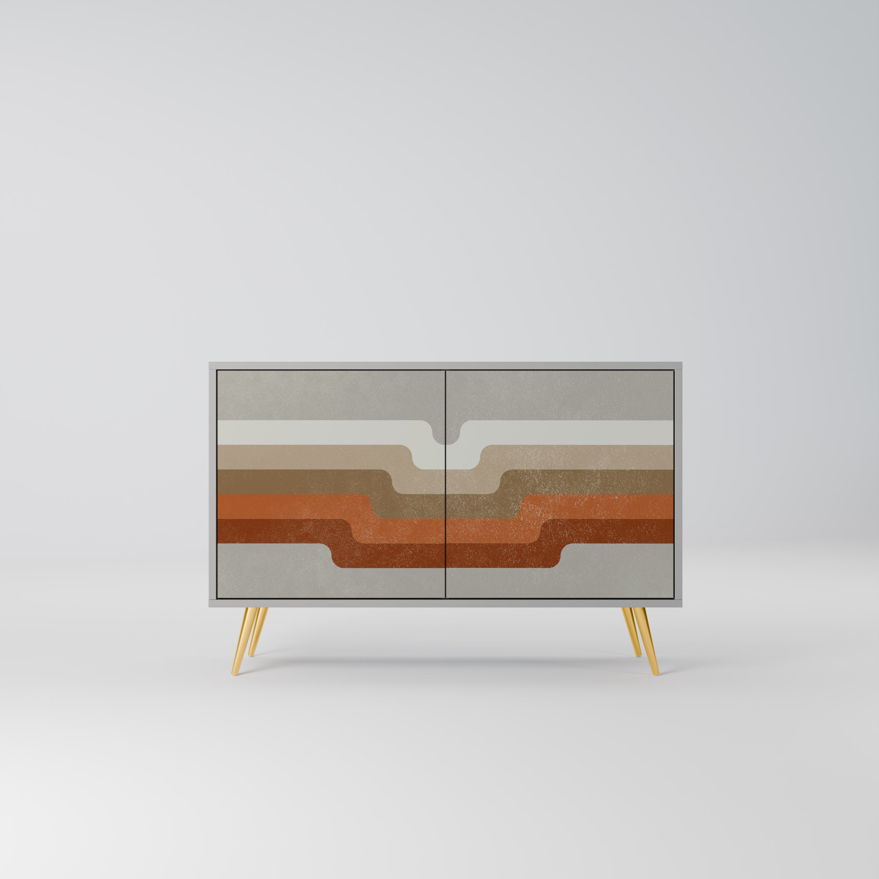 Buffet 2 portes PECULIAR TRAIL finition grise