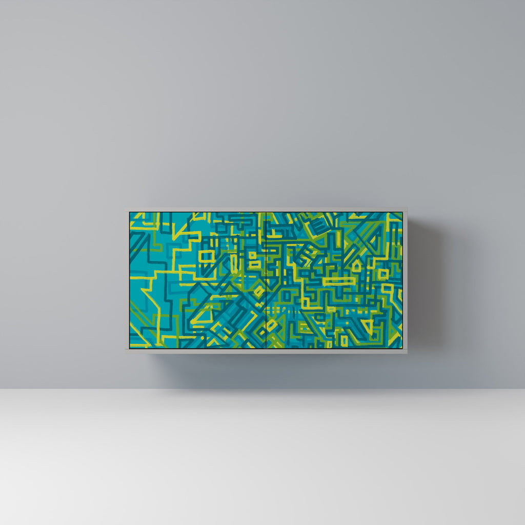 Buffet 2 portes NOSTALGIC MEMORIES en finition grise