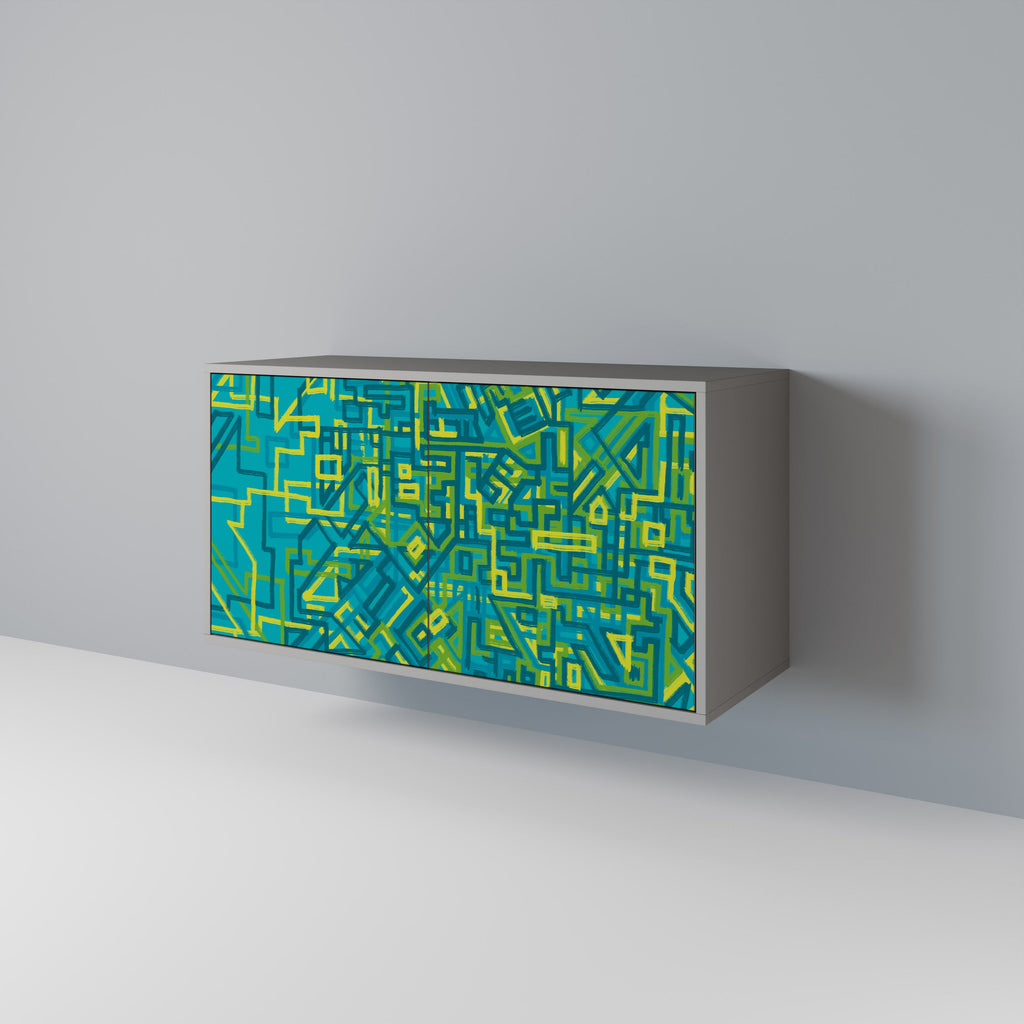 Buffet 2 portes NOSTALGIC MEMORIES en finition grise