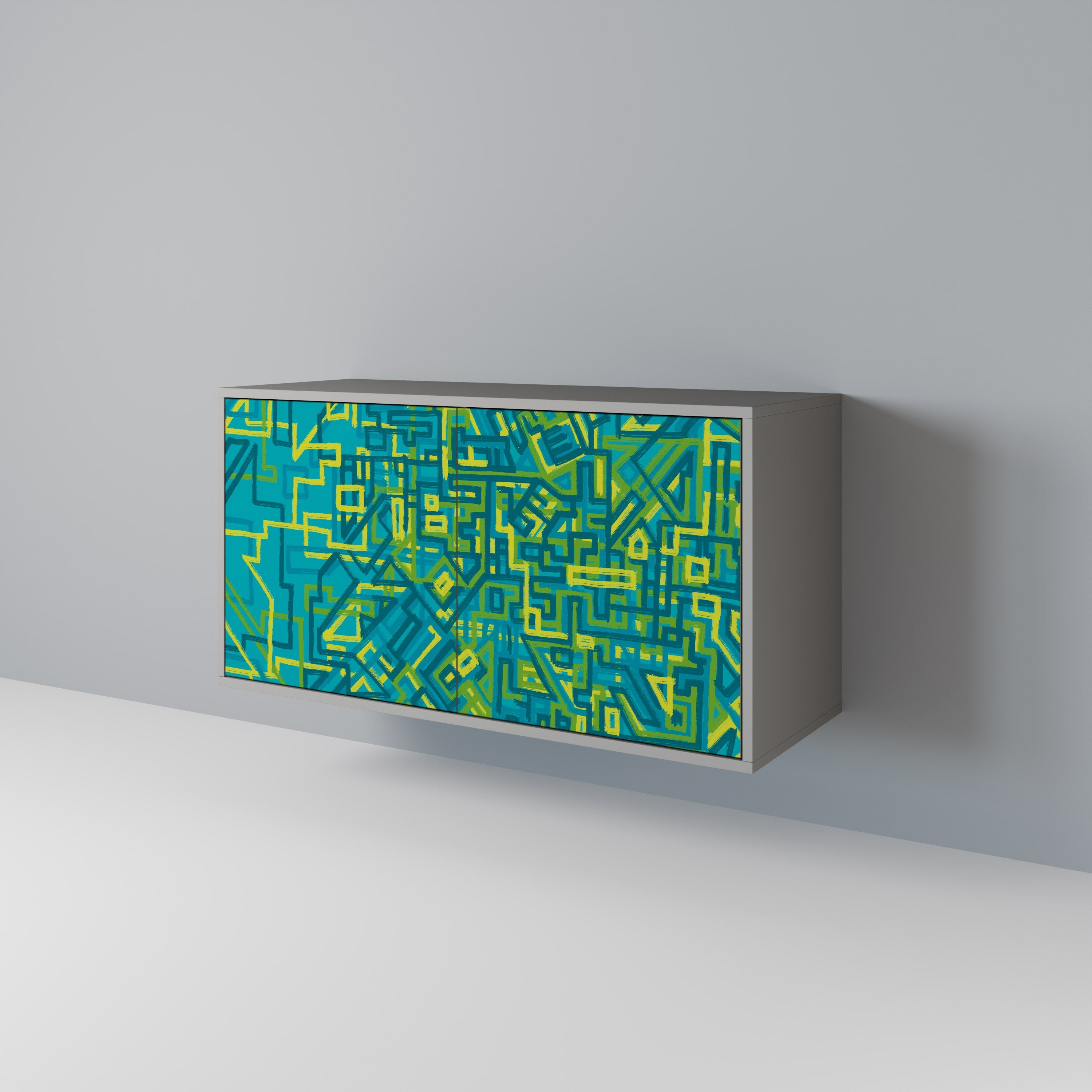 Buffet 2 portes NOSTALGIC MEMORIES en finition grise