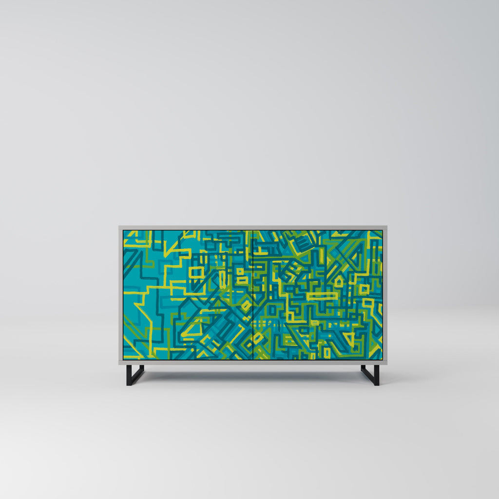 Buffet 2 portes NOSTALGIC MEMORIES en finition grise