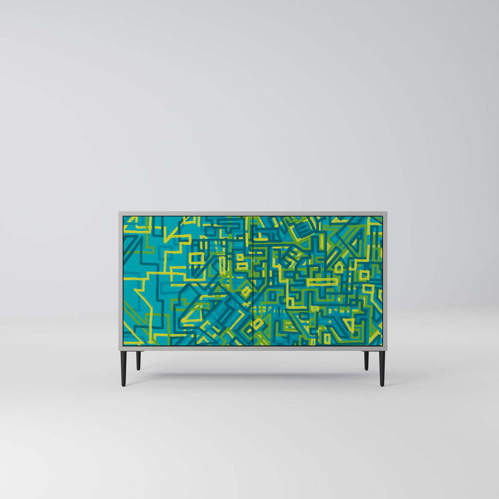 Buffet 2 portes NOSTALGIC MEMORIES en finition grise