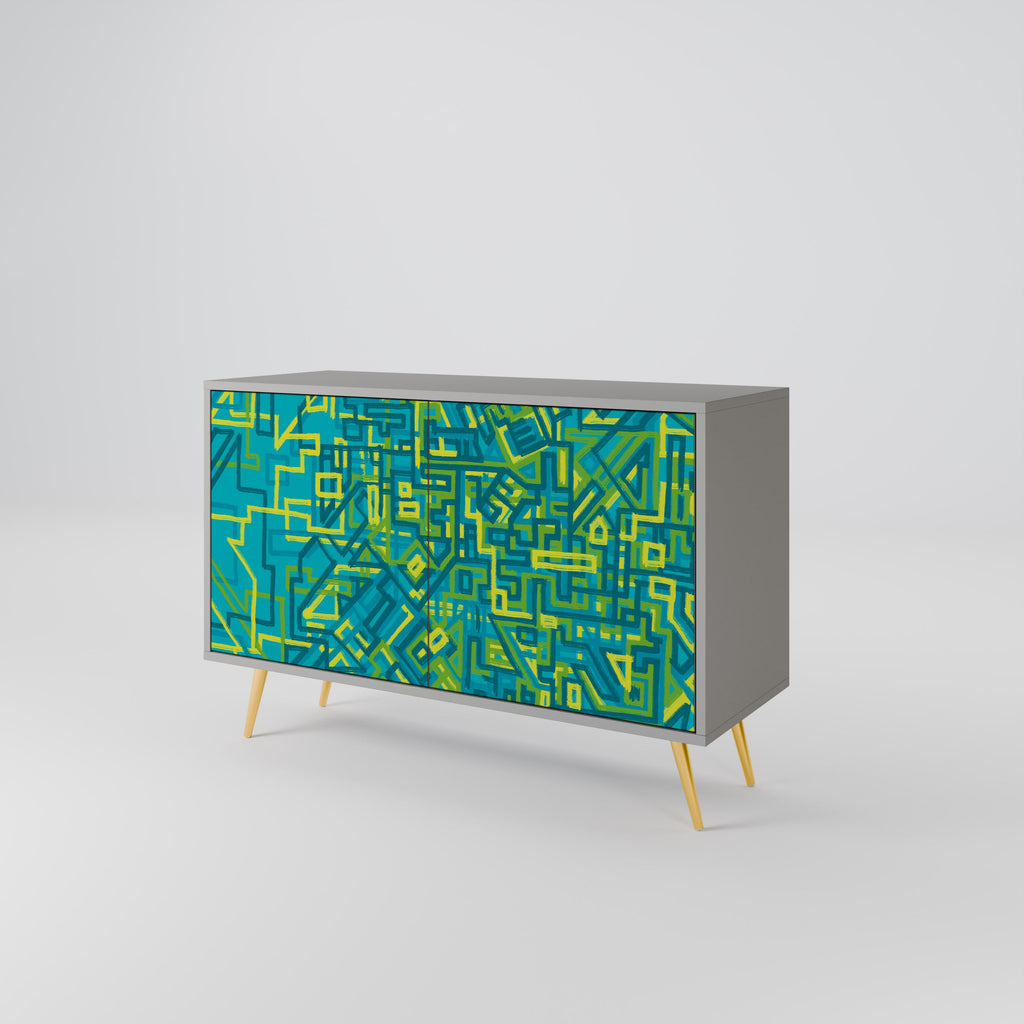 Buffet 2 portes NOSTALGIC MEMORIES en finition grise