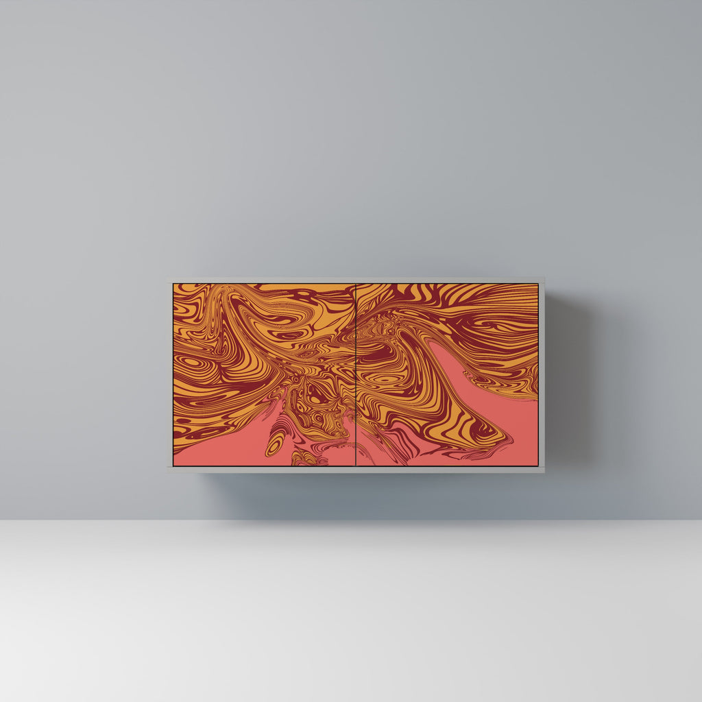 Buffet 2 portes FLOATING THOUGHTS en finition grise