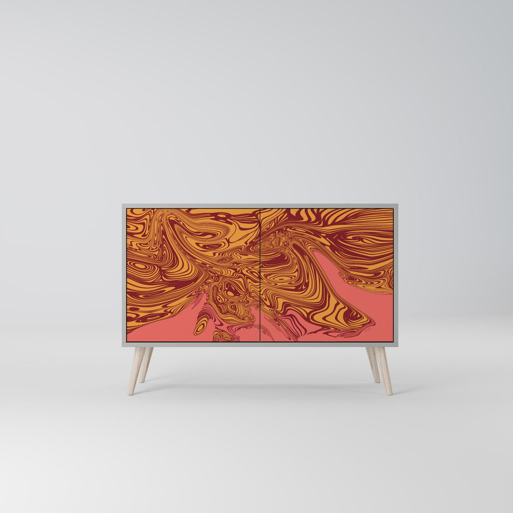 Buffet 2 portes FLOATING THOUGHTS en finition grise