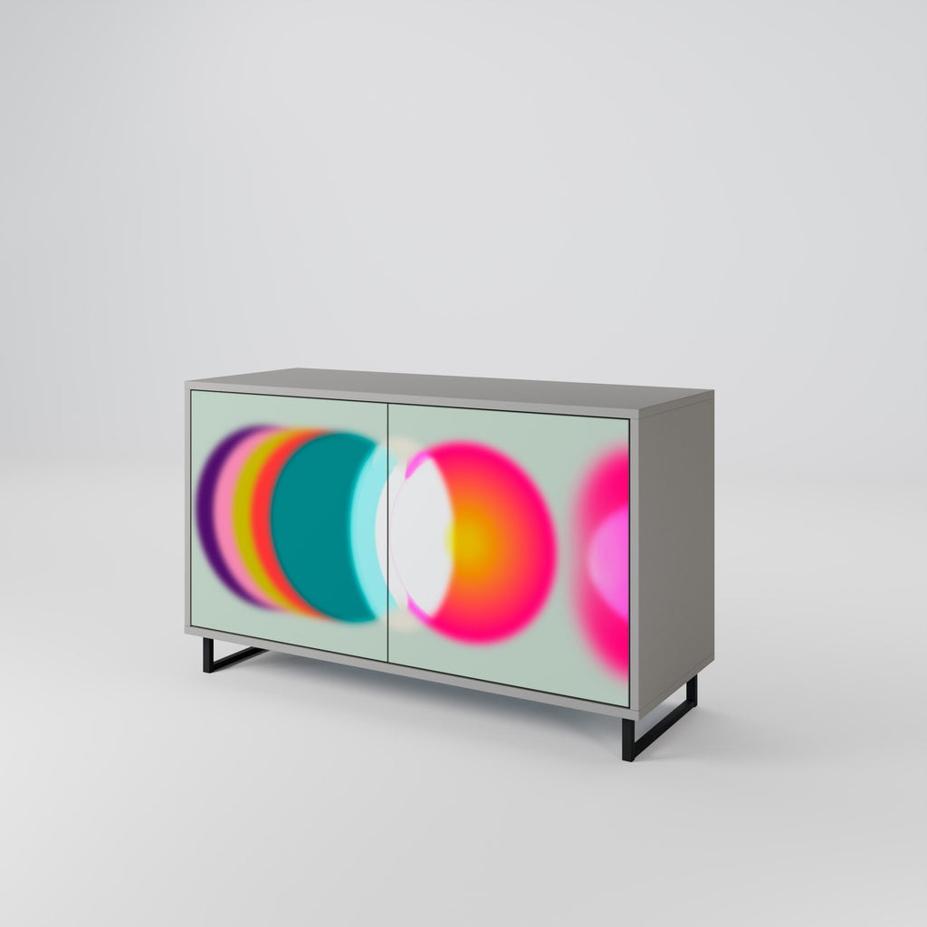 Buffet 2 portes SYMPHONY OF COLORS en finition grise