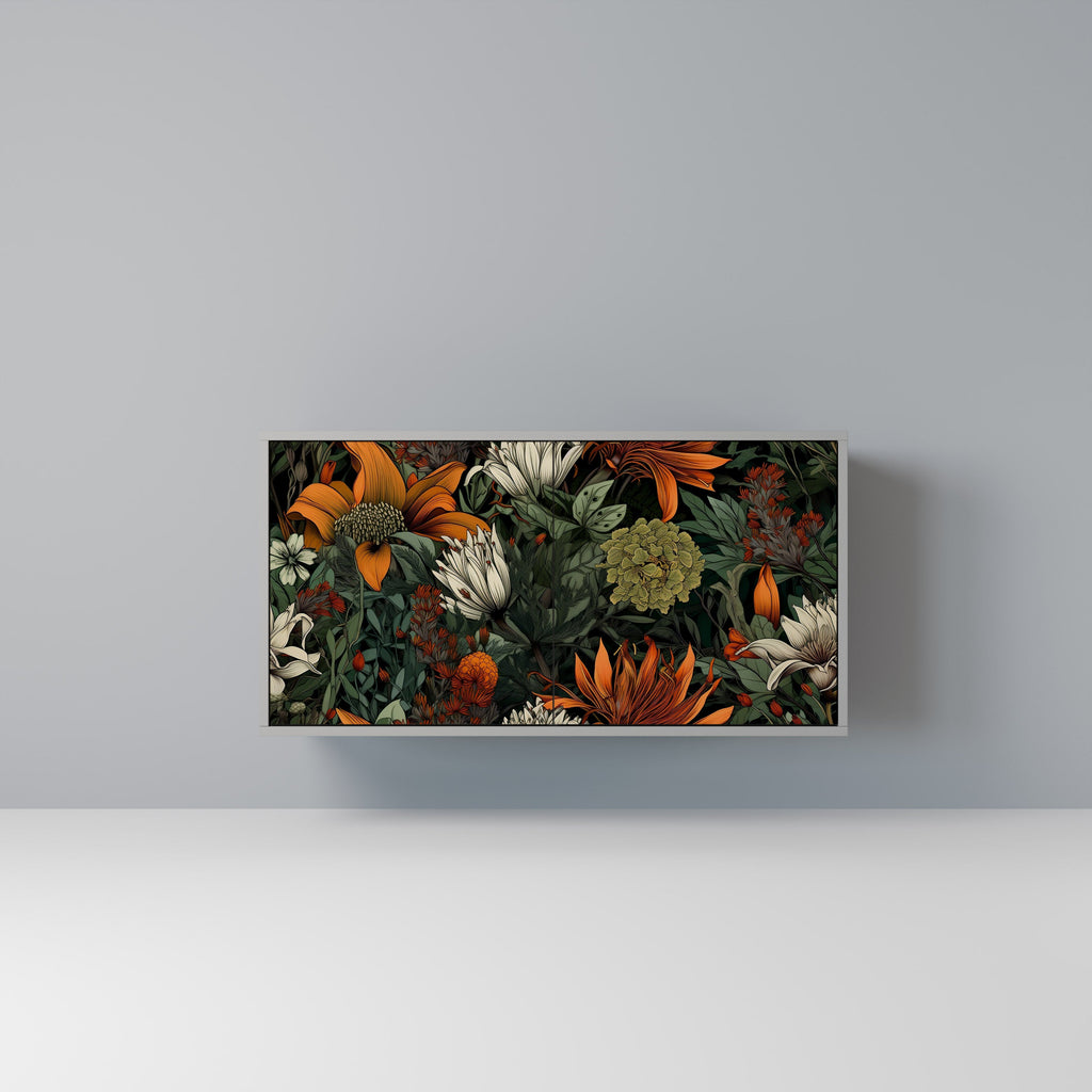 Buffet 2 portes MIDNIGHT SPROUT en finition grise