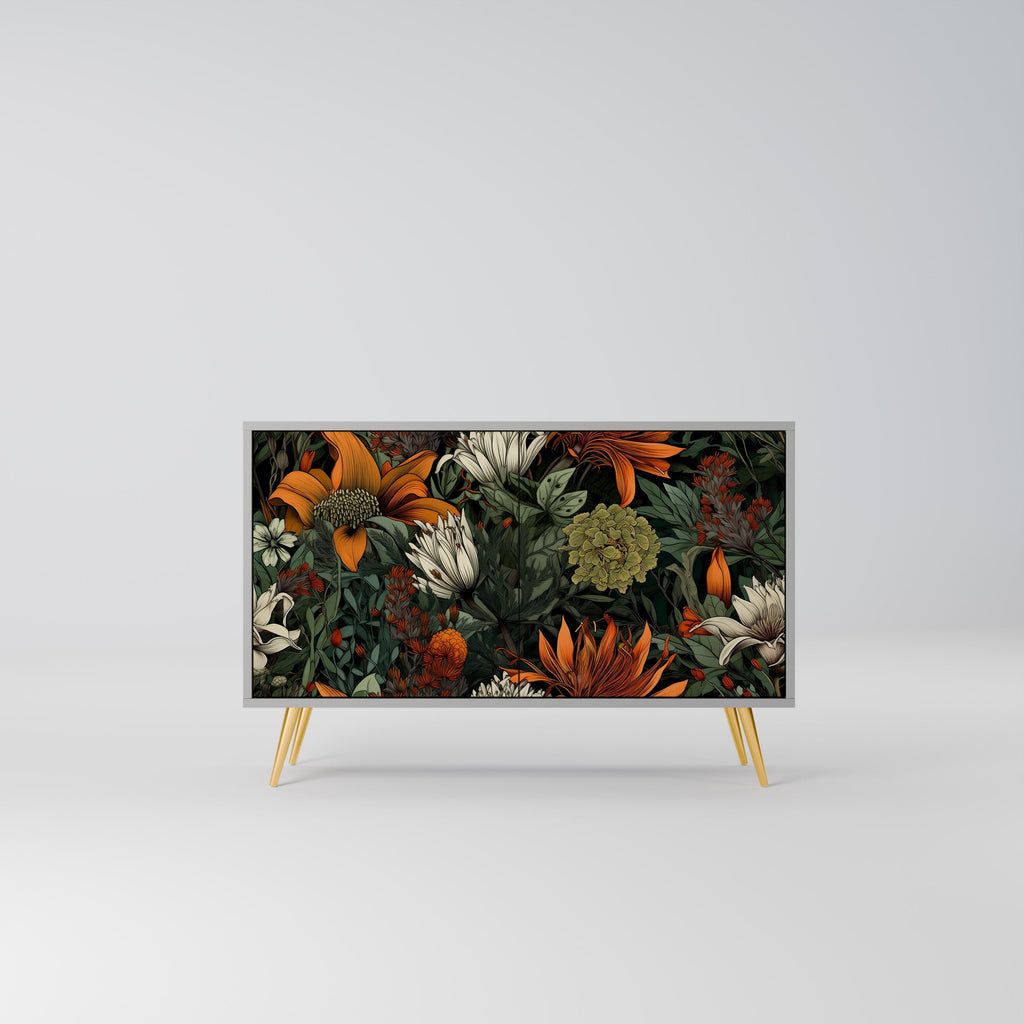 Buffet 2 portes MIDNIGHT SPROUT en finition grise