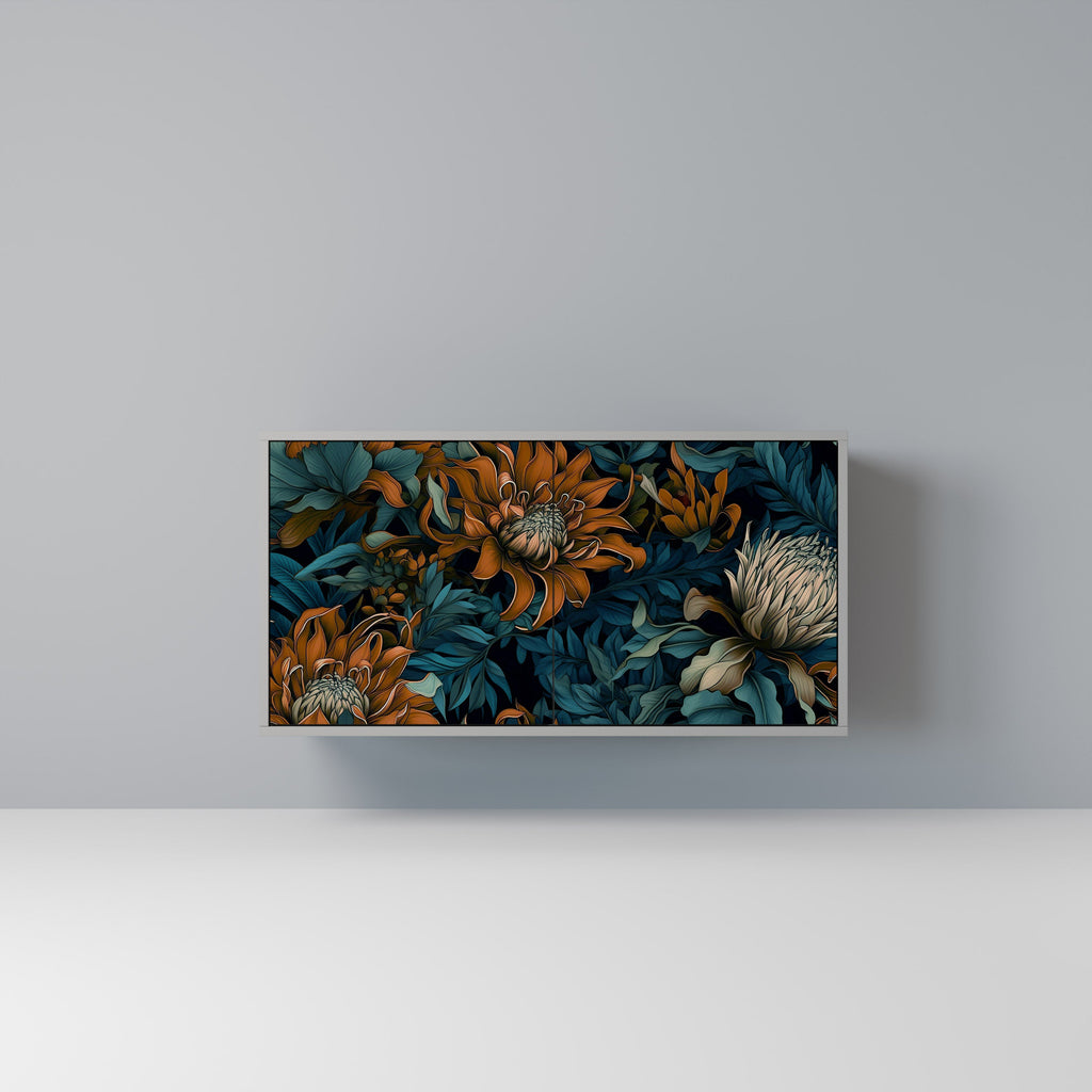 Buffet 2 portes MORNING BLOOM finition grise