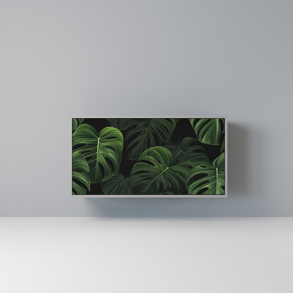 Buffet 2 portes INFINITE MONSTERA finition grise