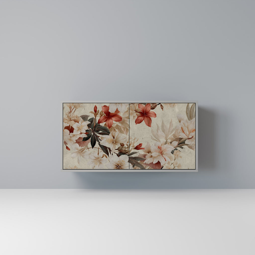 Buffet 2 portes PETAL HARMONY finition grise