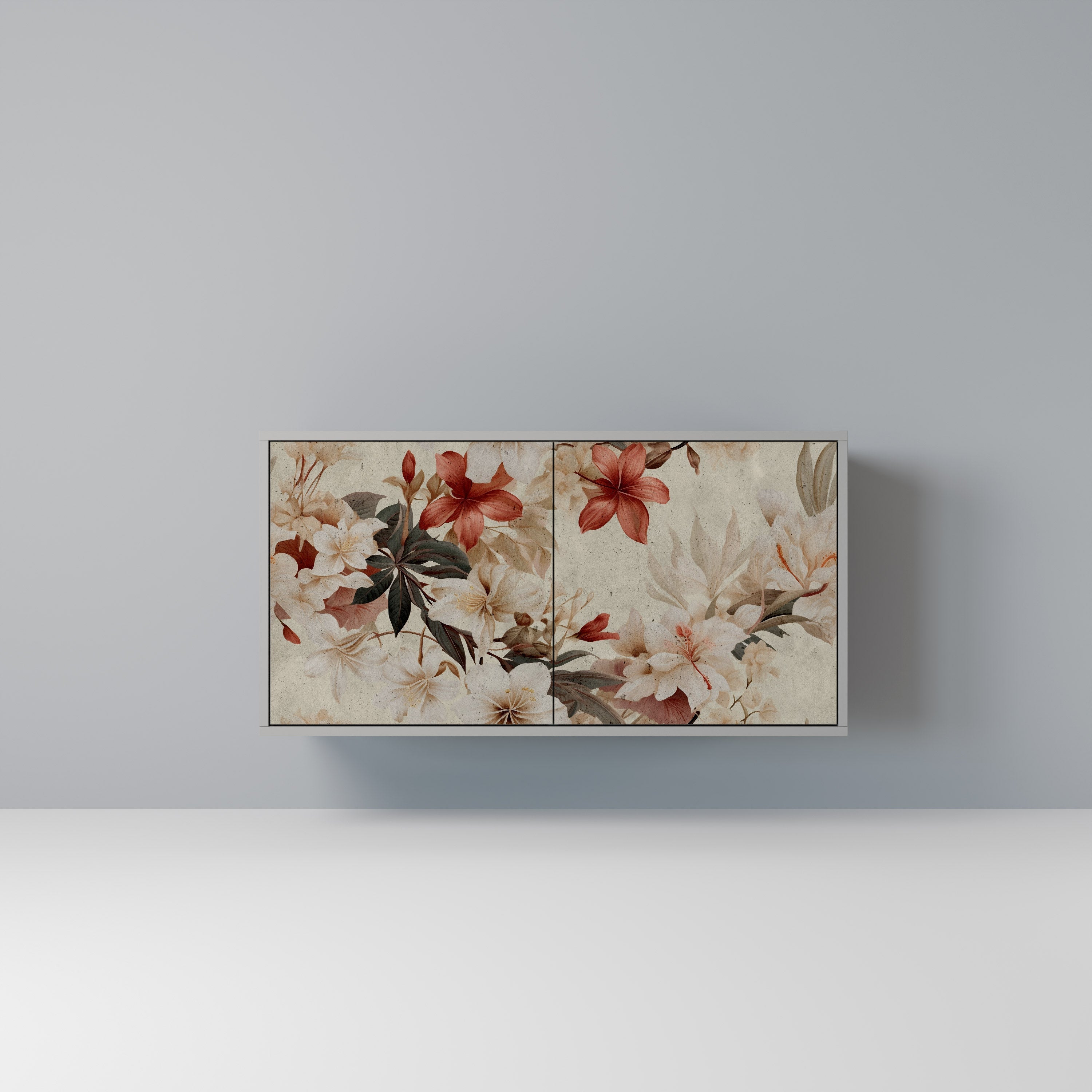 Buffet 2 portes PETAL HARMONY finition grise