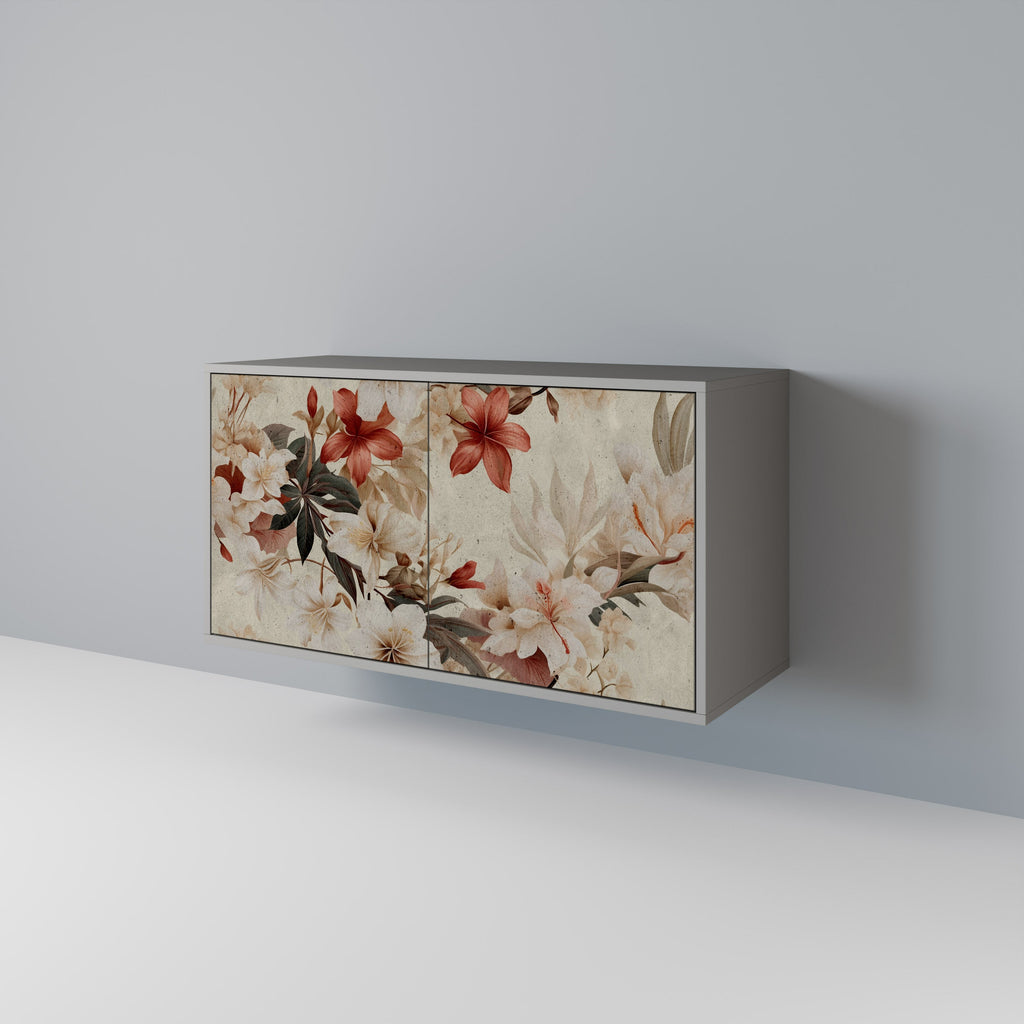 Buffet 2 portes PETAL HARMONY finition grise