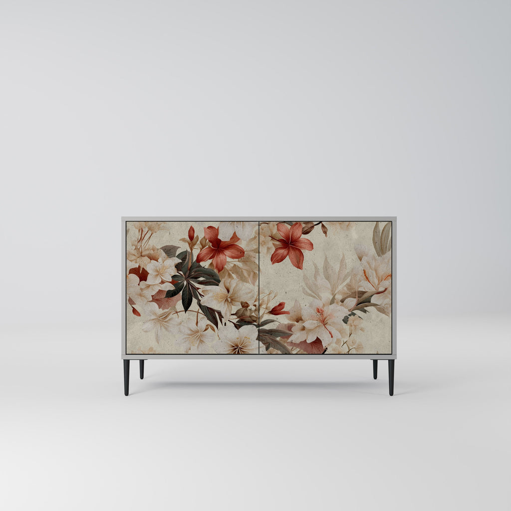 Buffet 2 portes PETAL HARMONY finition grise