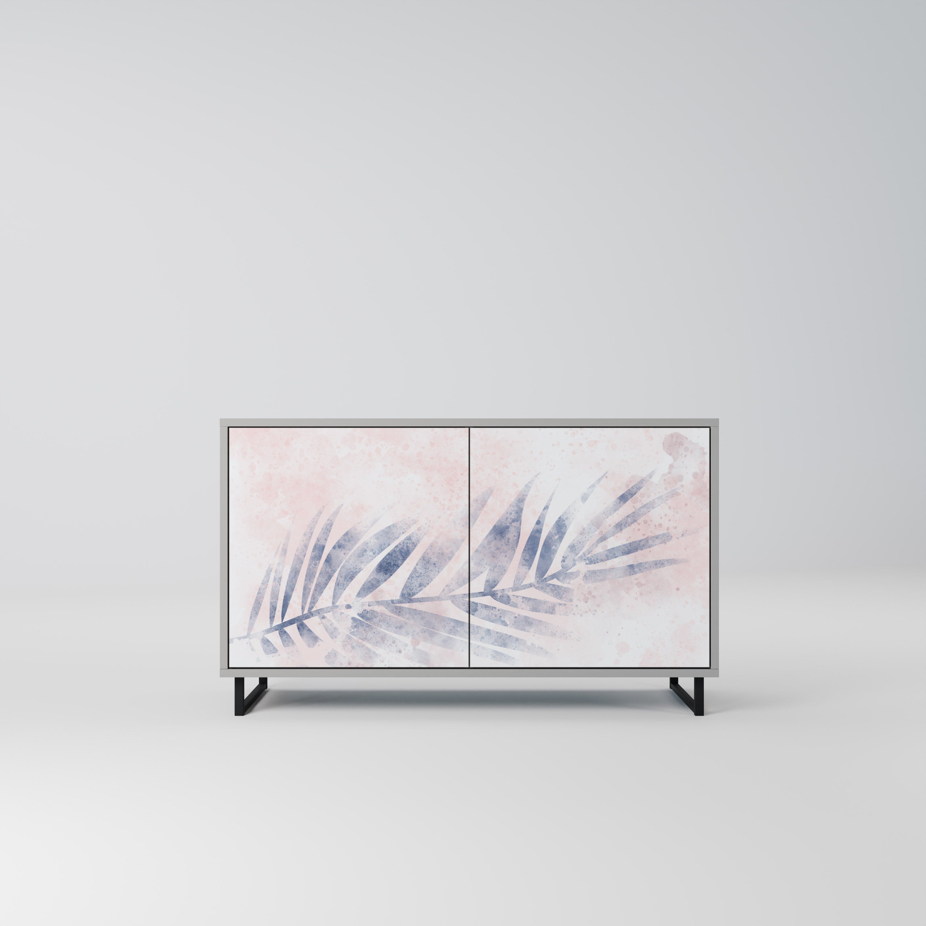 Buffet 2 portes TIMELESS FLOAT en finition grise