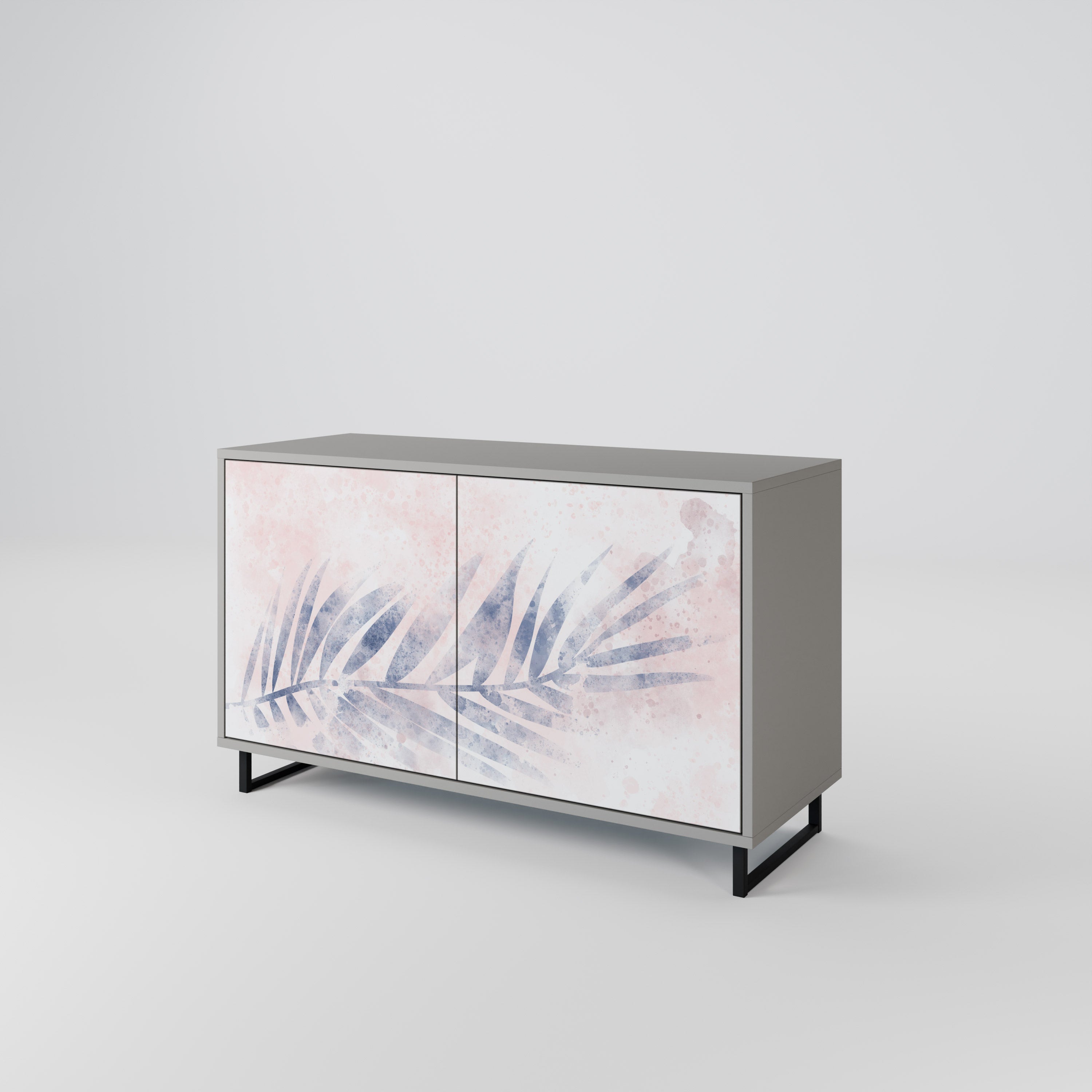 Buffet 2 portes TIMELESS FLOAT en finition grise