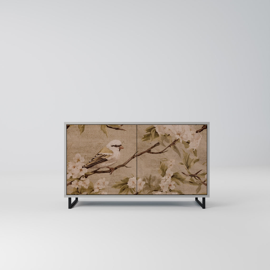 Buffet 2 portes PETAL DISTINGUISH finition grise