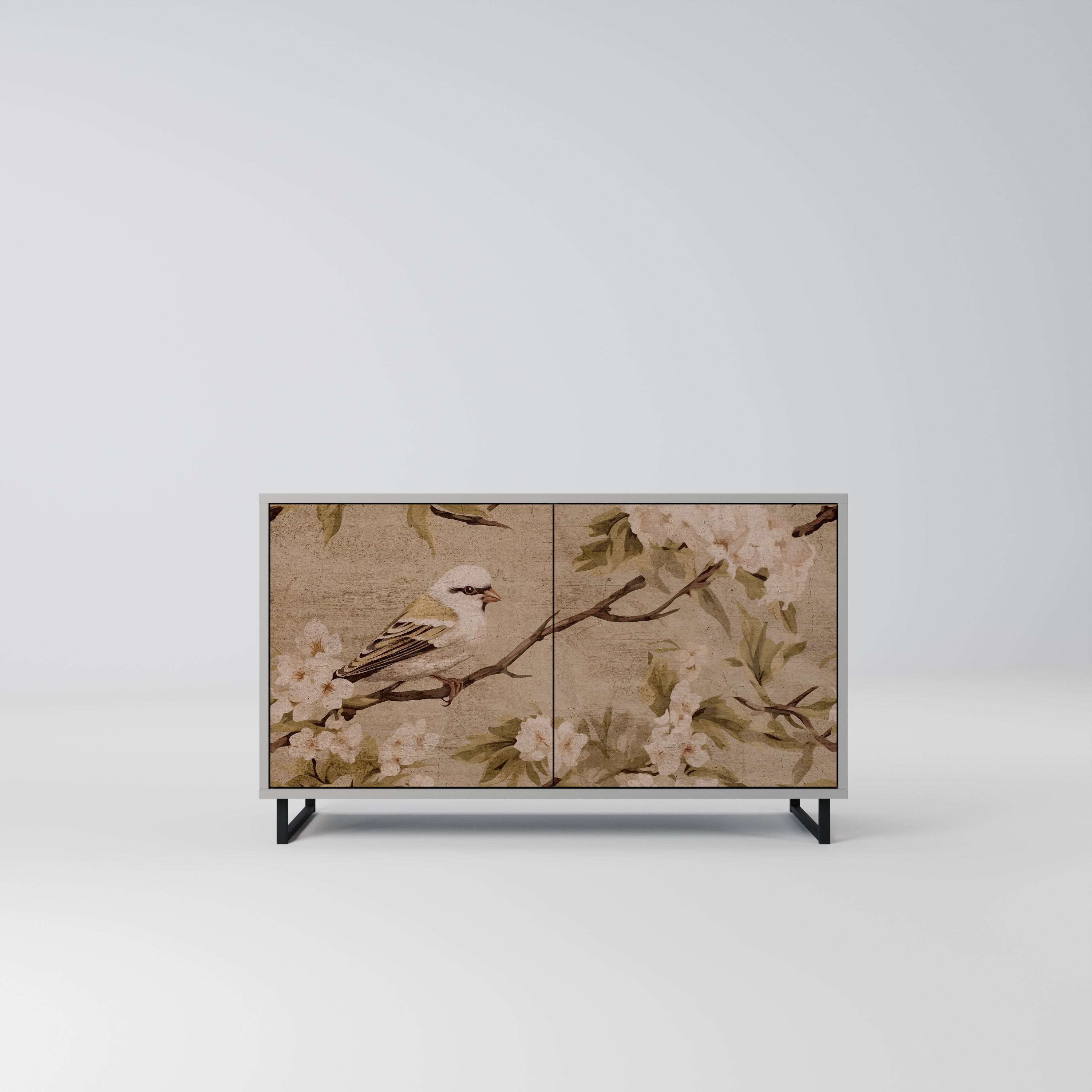 Buffet 2 portes PETAL DISTINGUISH finition grise