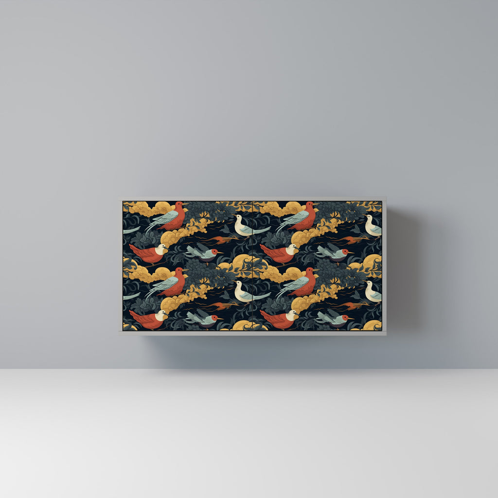 Buffet 2 portes FOWLY DAZE en finition grise