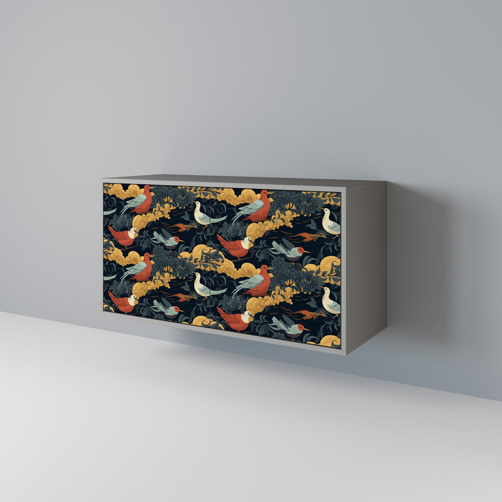 Buffet 2 portes FOWLY DAZE en finition grise