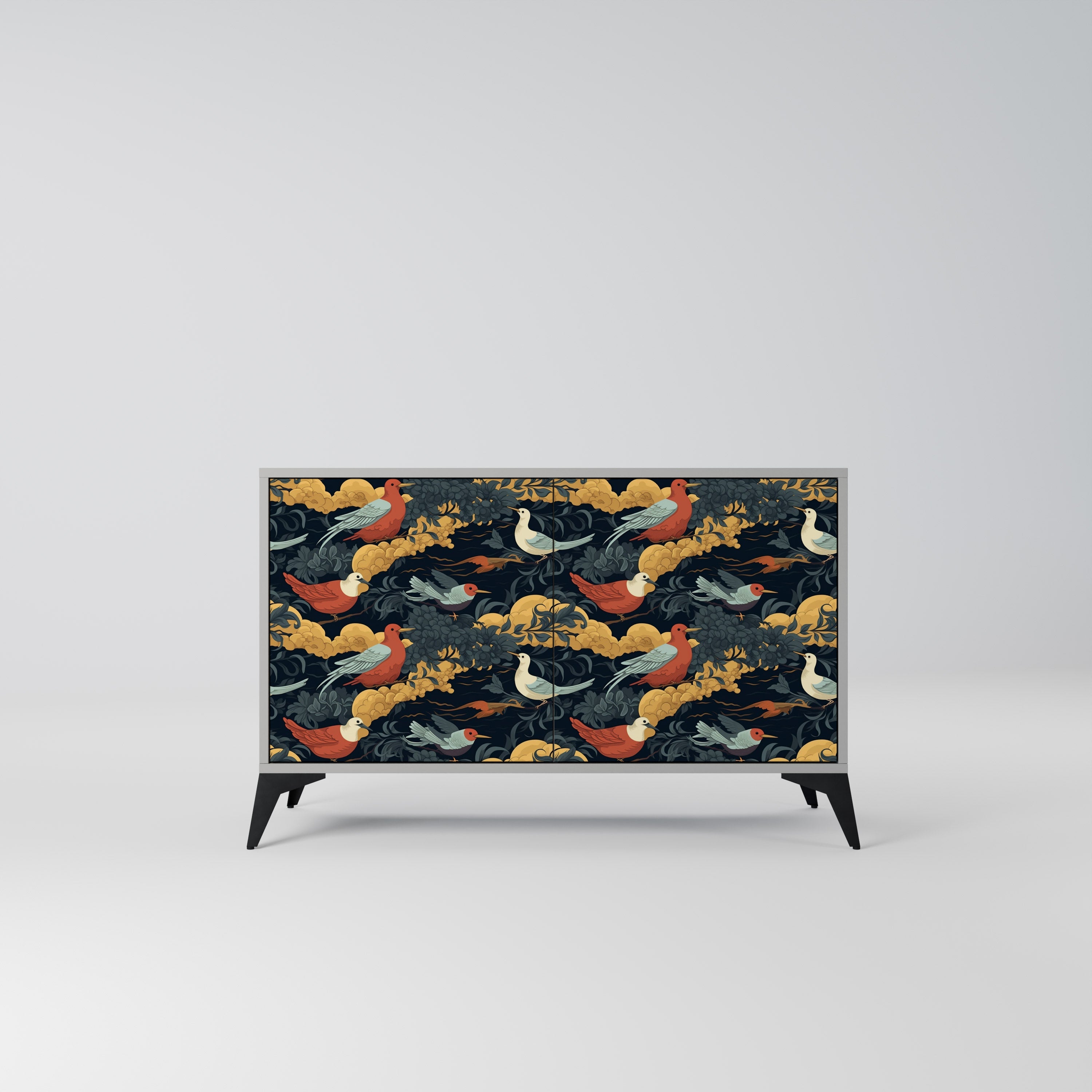 Buffet 2 portes FOWLY DAZE en finition grise