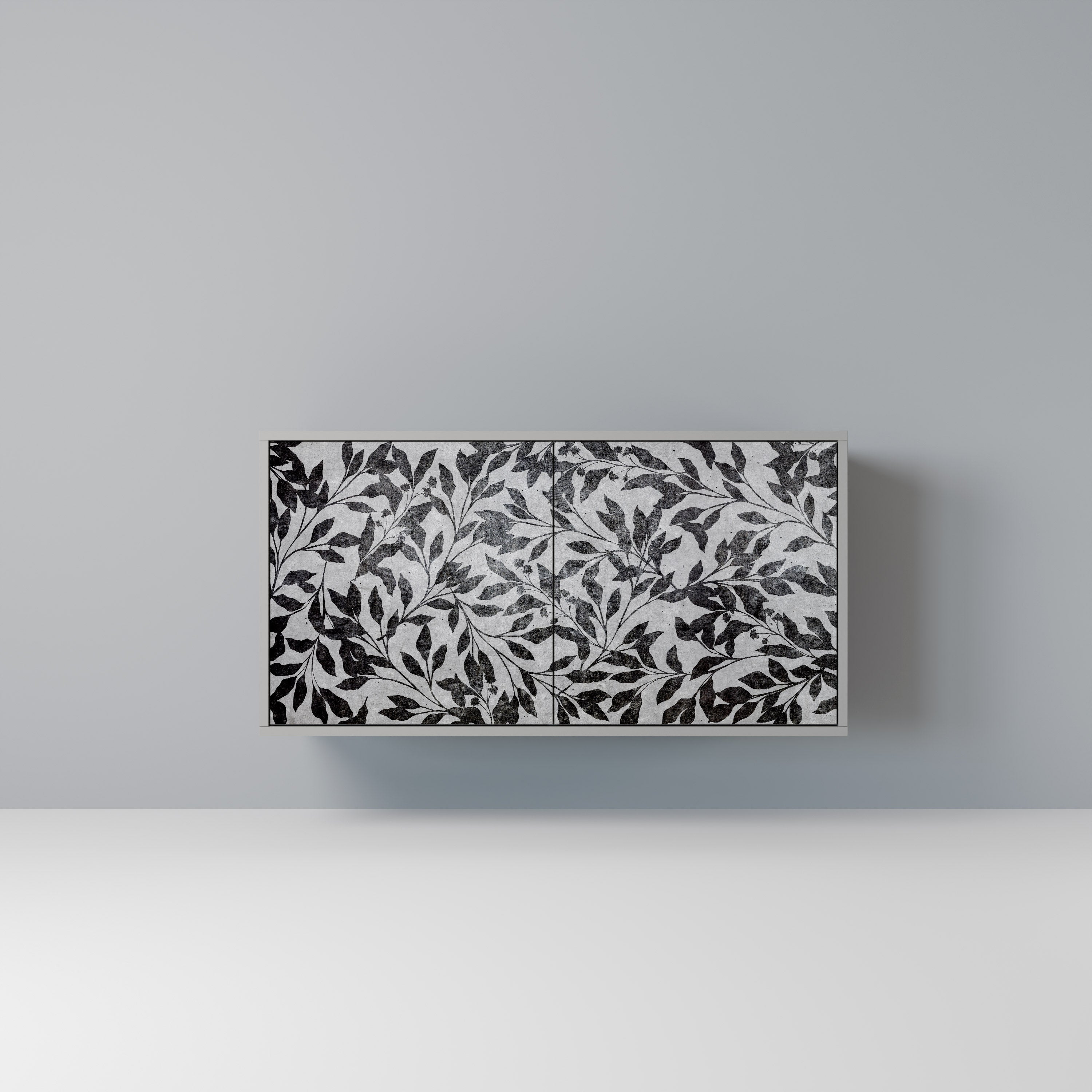 Buffet 2 portes CHARCOAL SPROUT en finition grise