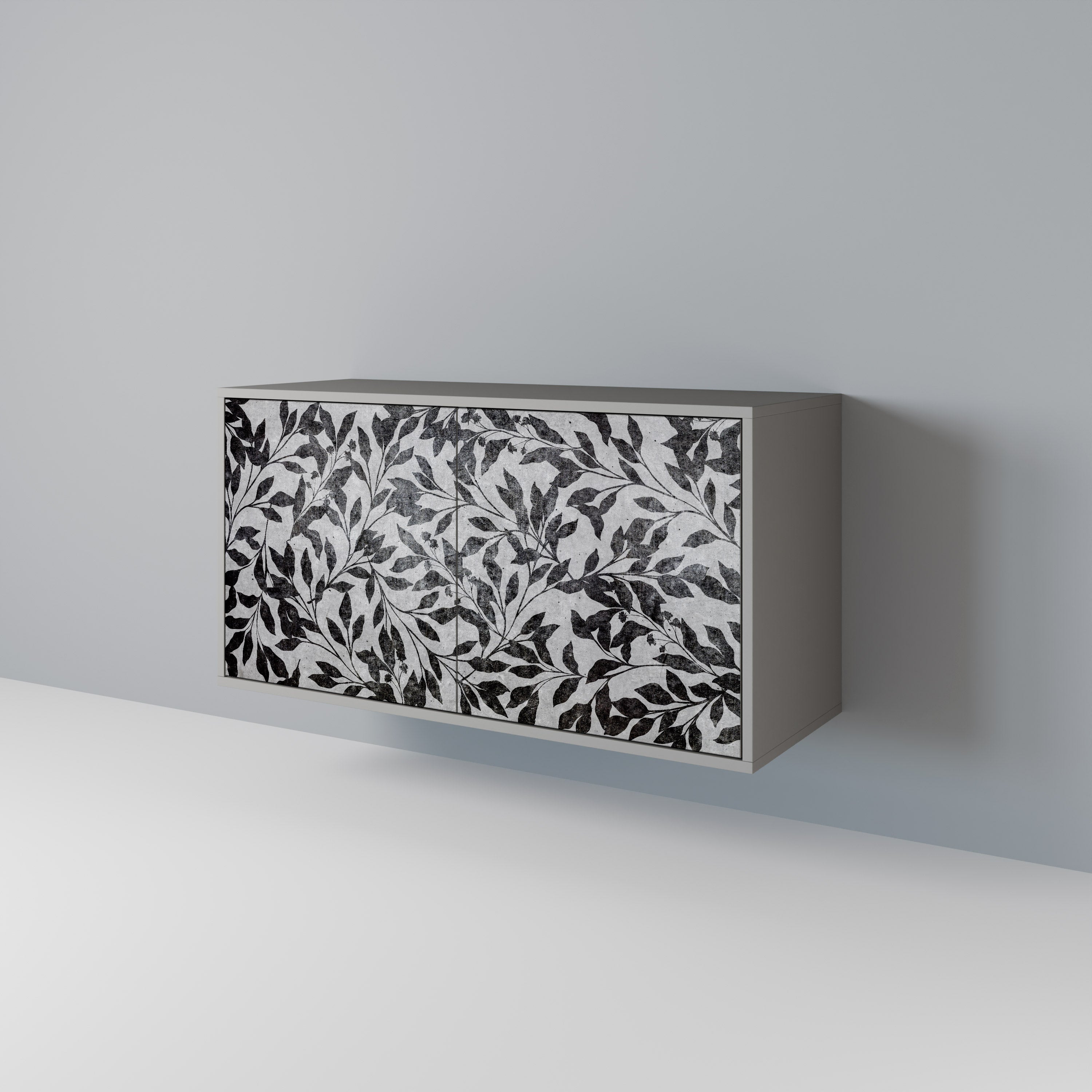 Buffet 2 portes CHARCOAL SPROUT en finition grise