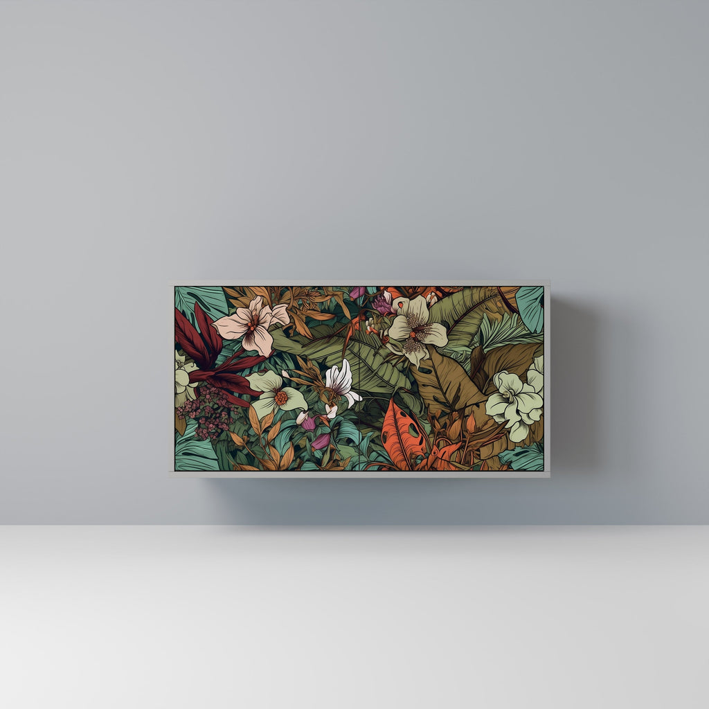 Buffet 2 portes BOTANICAL EMERGENCE en finition grise