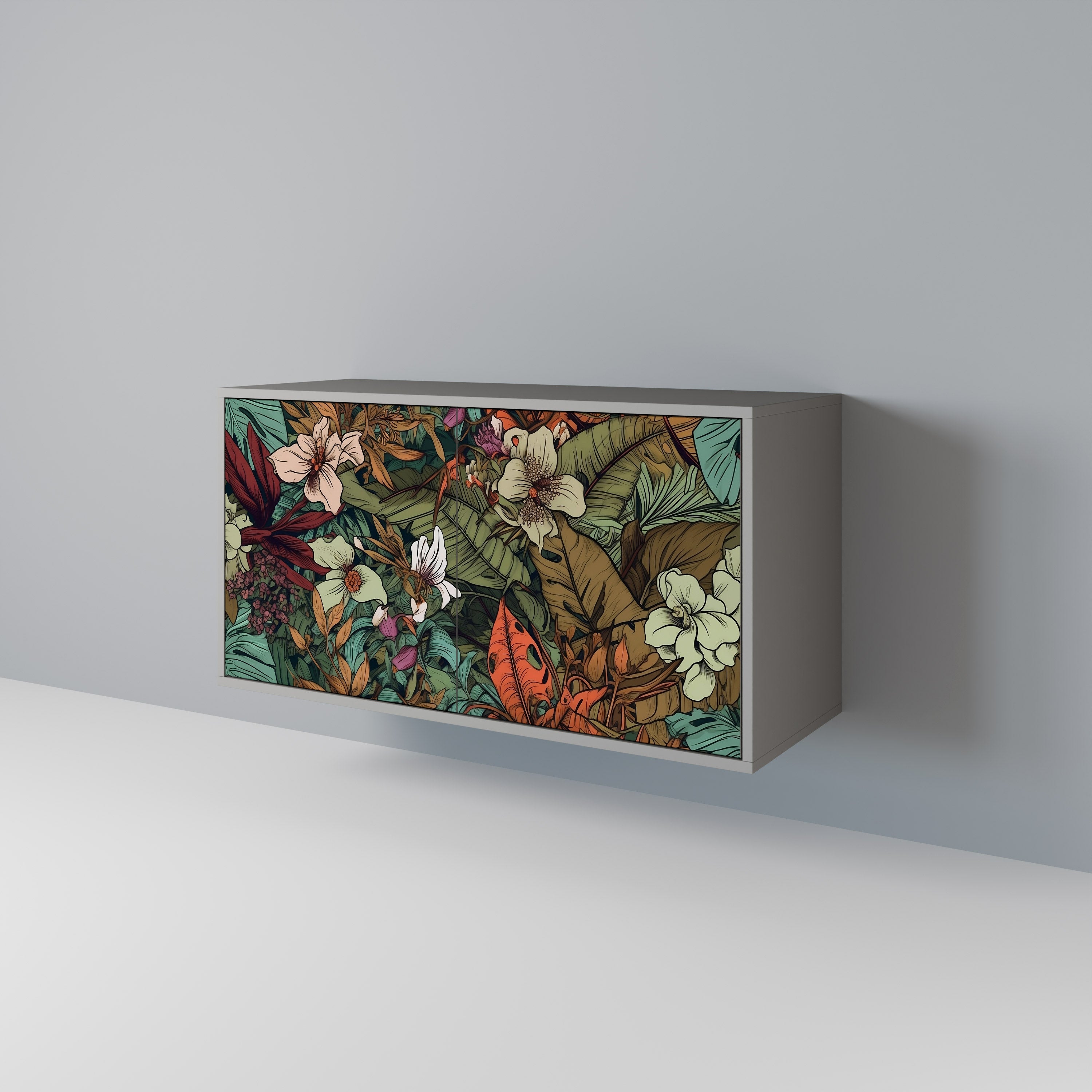 Buffet 2 portes BOTANICAL EMERGENCE en finition grise