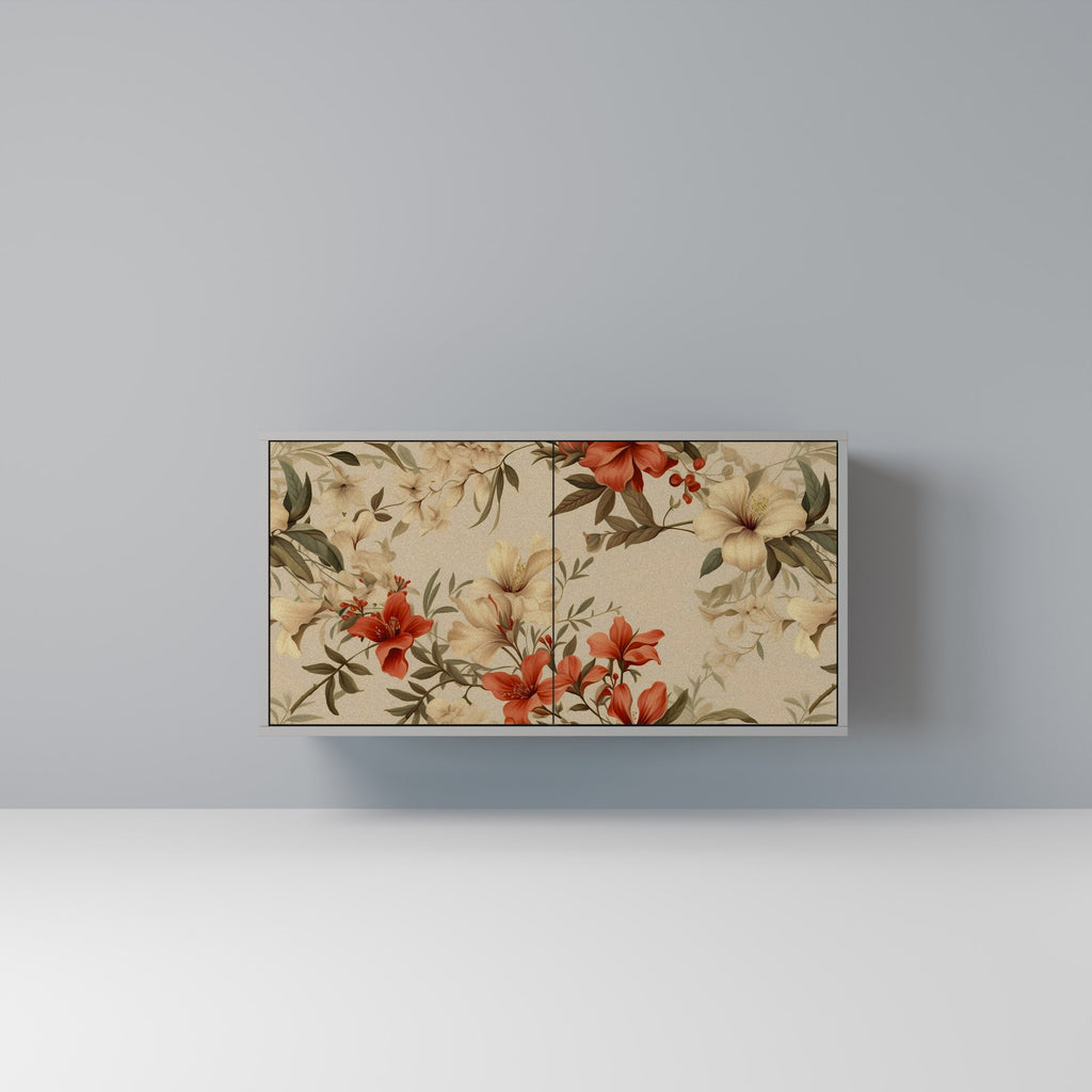 Buffet 2 portes BLOOMING HARMONY finition grise