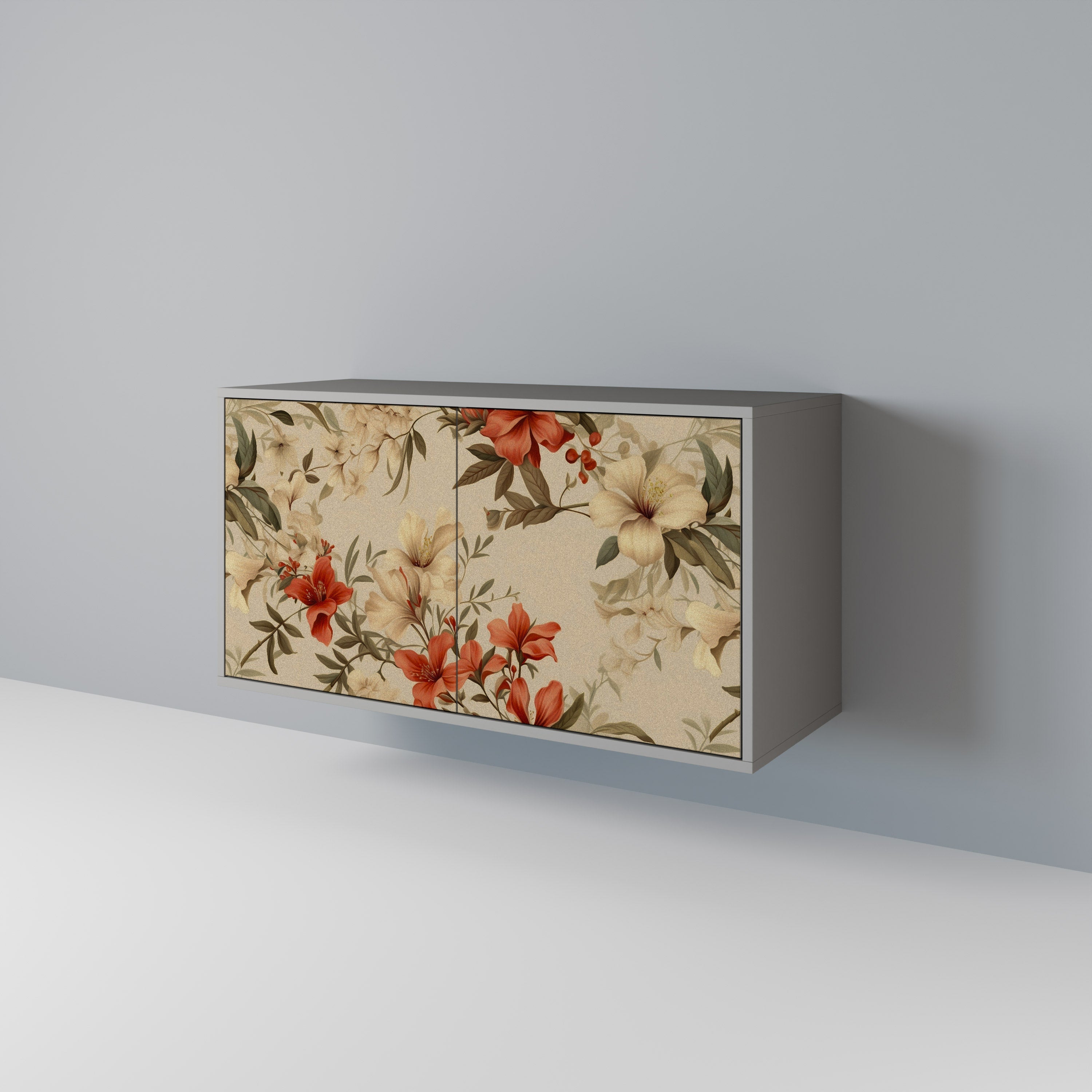 Buffet 2 portes BLOOMING HARMONY finition grise