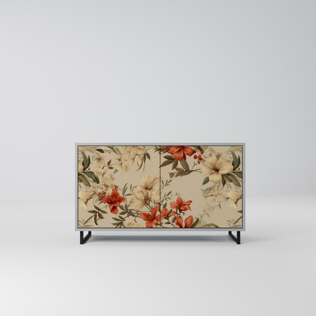 Buffet 2 portes BLOOMING HARMONY finition grise