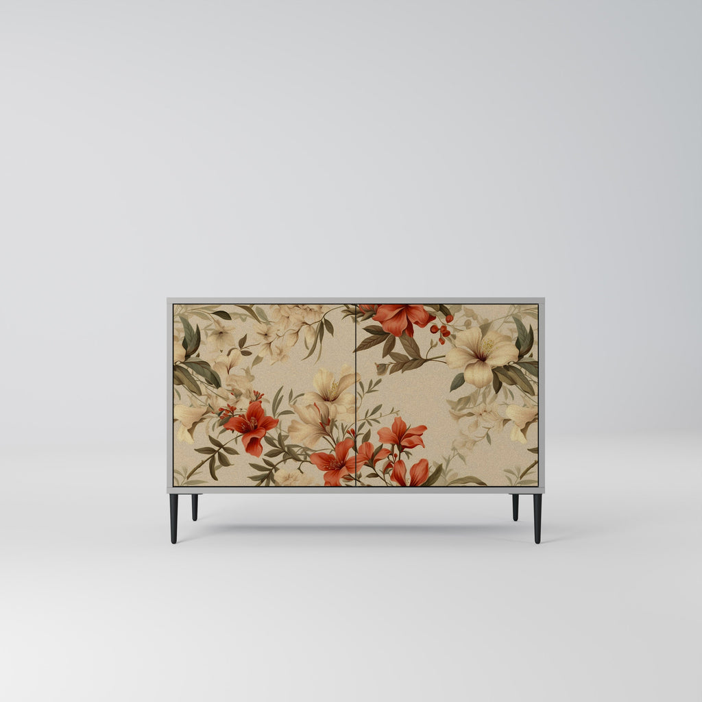 Buffet 2 portes BLOOMING HARMONY finition grise