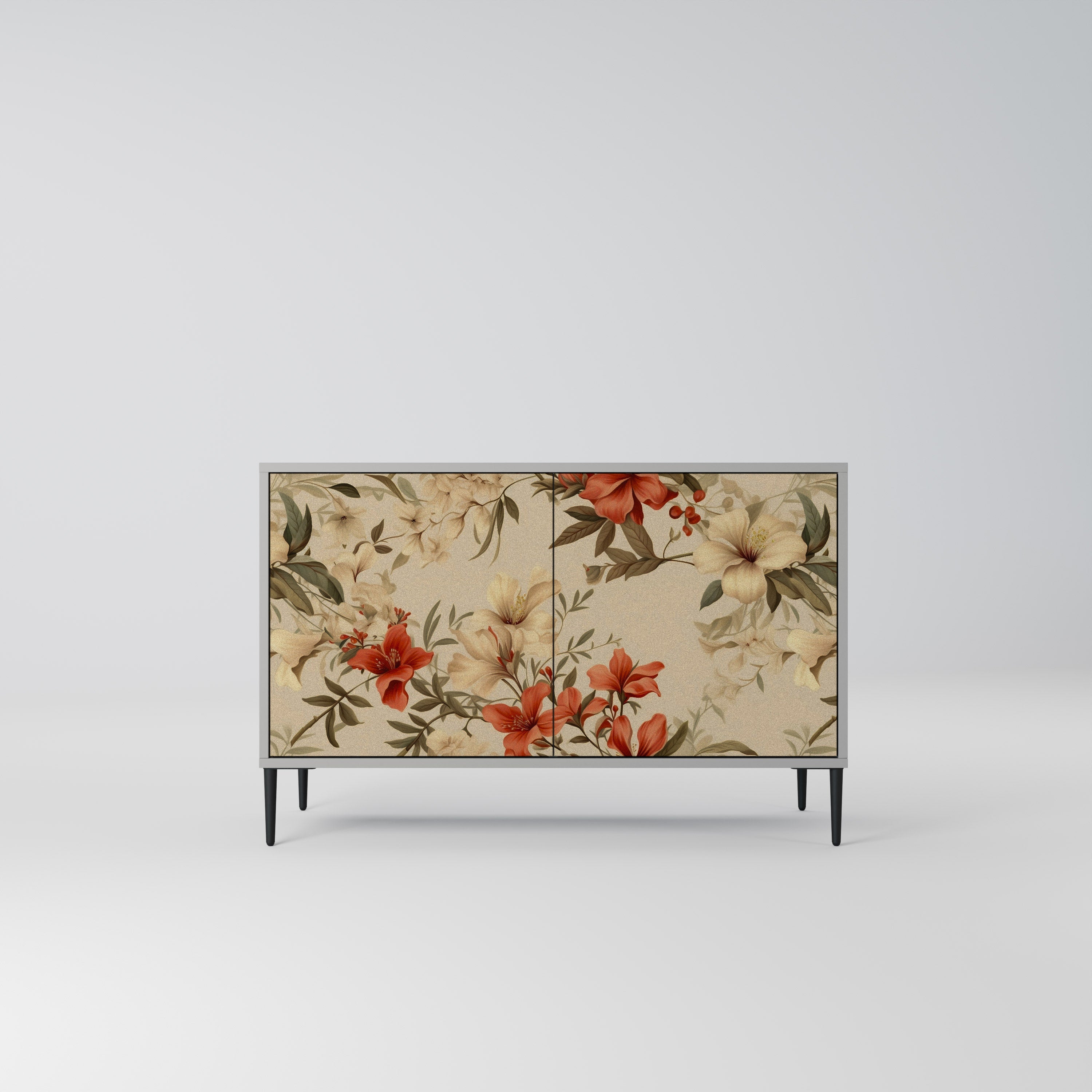 Buffet 2 portes BLOOMING HARMONY finition grise