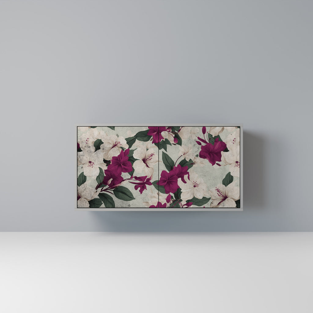 Buffet 2 portes FLOWERET DREAM finition grise