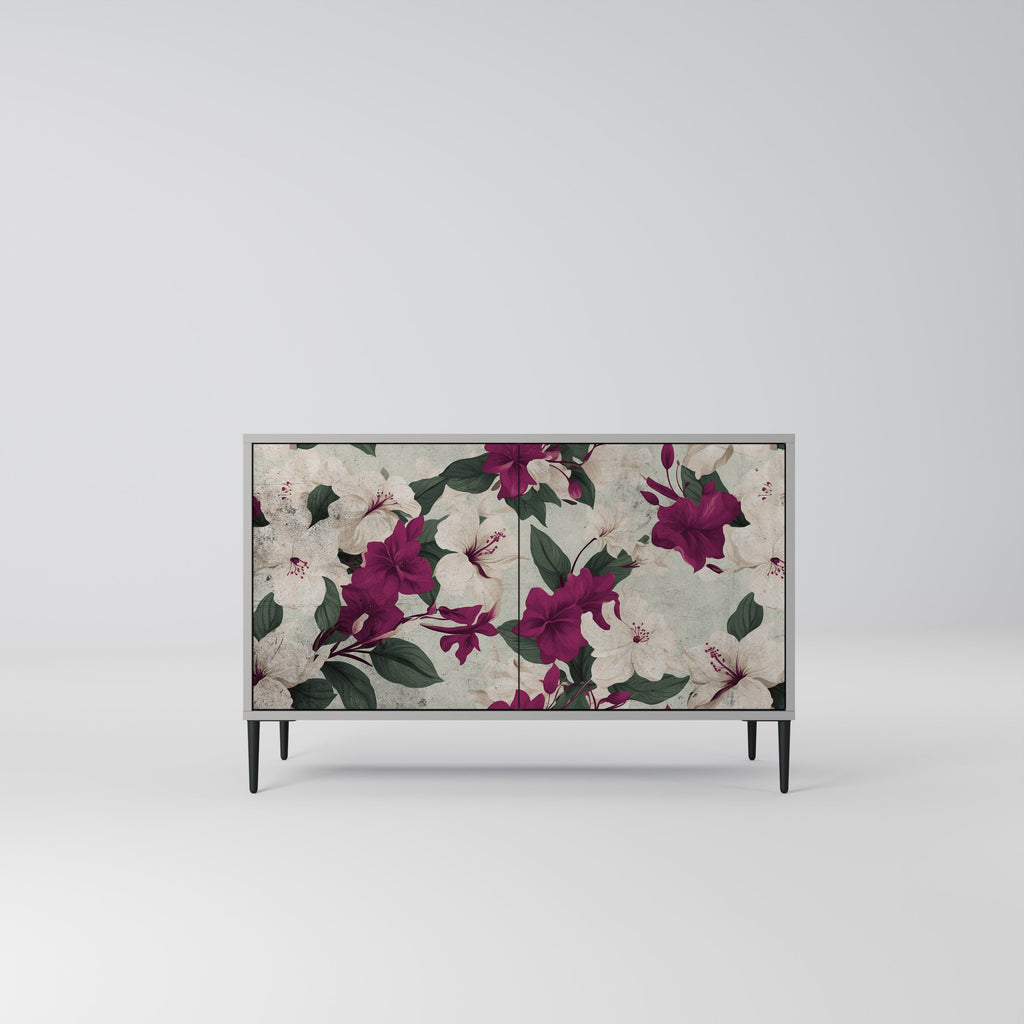 Buffet 2 portes FLOWERET DREAM finition grise