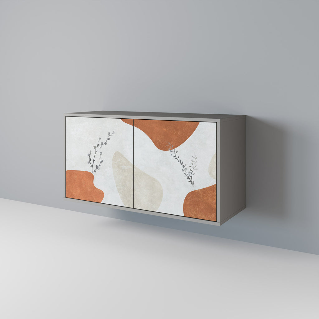 Buffet 2 portes TRANQUIL TWIG finition grise