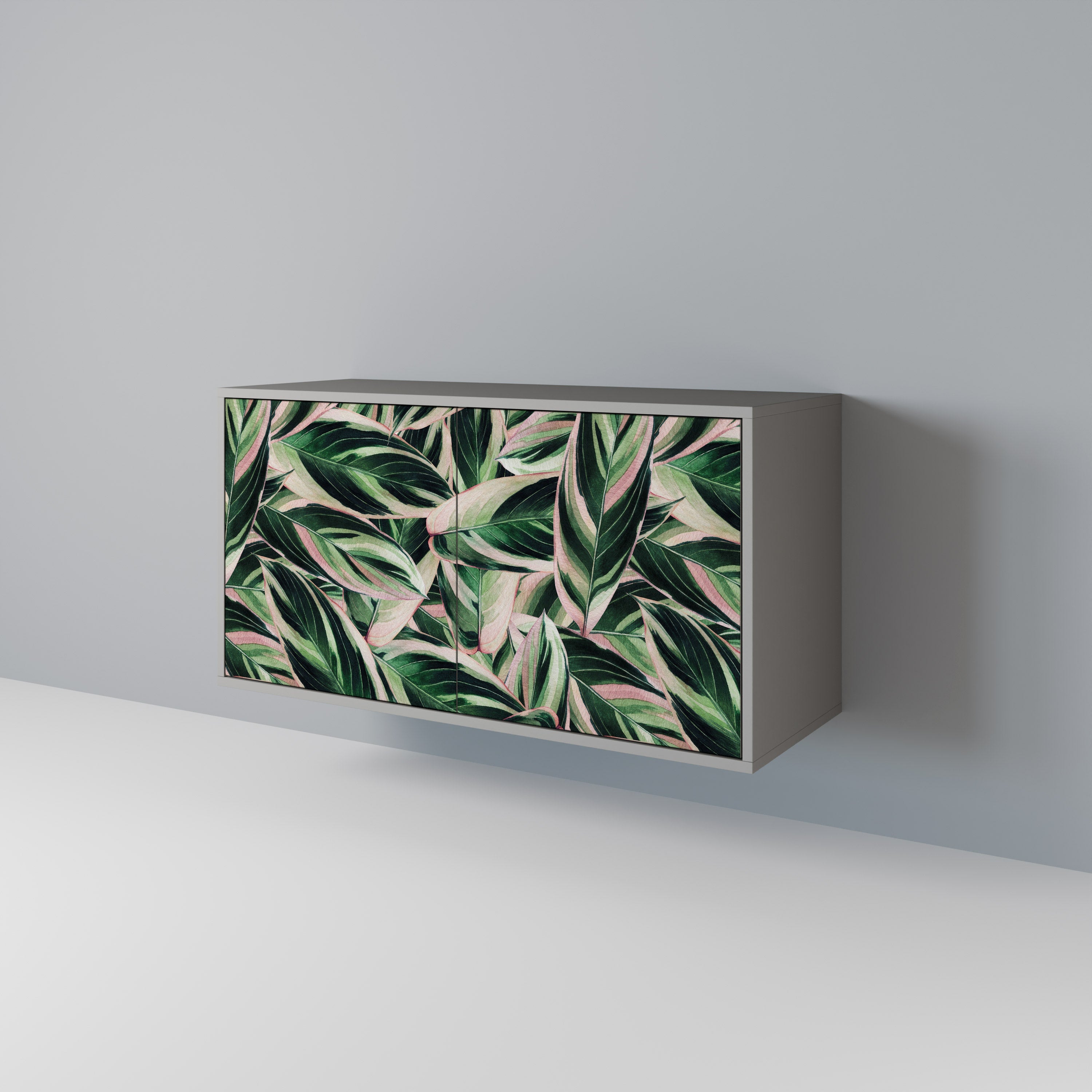 Buffet 2 portes EERIE STROMANTHE en finition grise