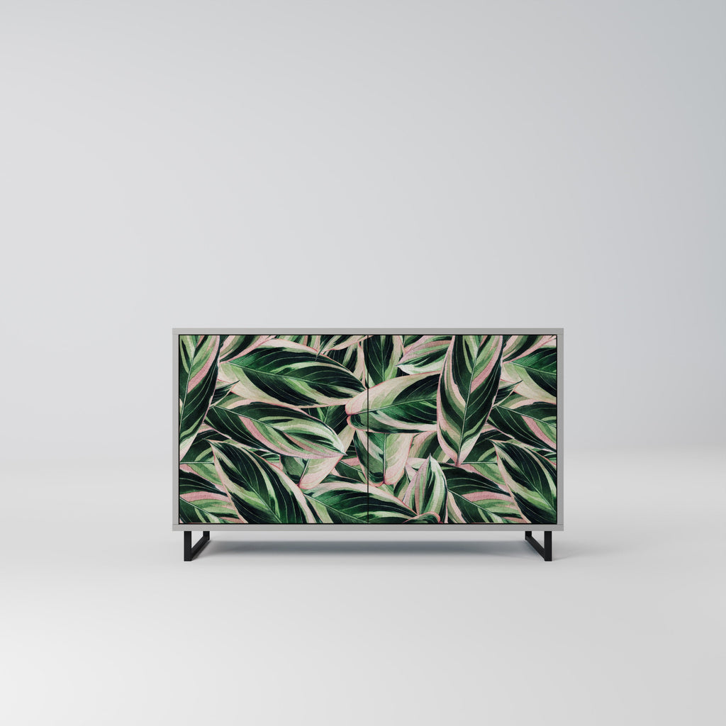 Buffet 2 portes EERIE STROMANTHE en finition grise