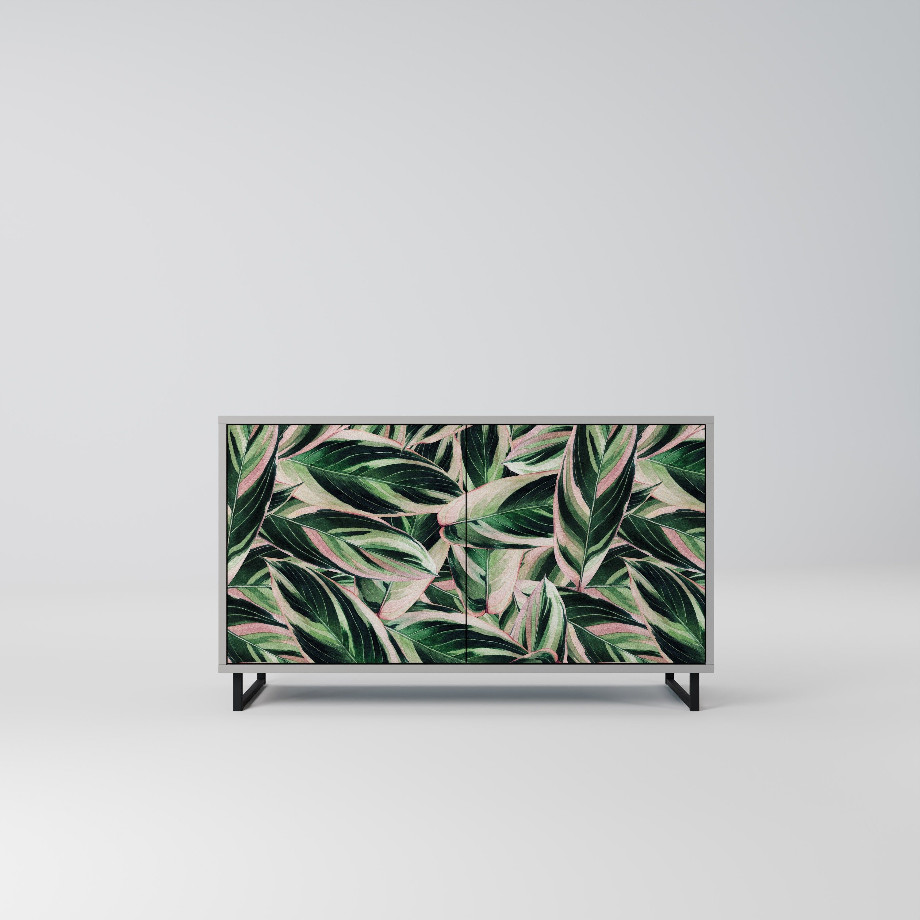 Buffet 2 portes EERIE STROMANTHE en finition grise