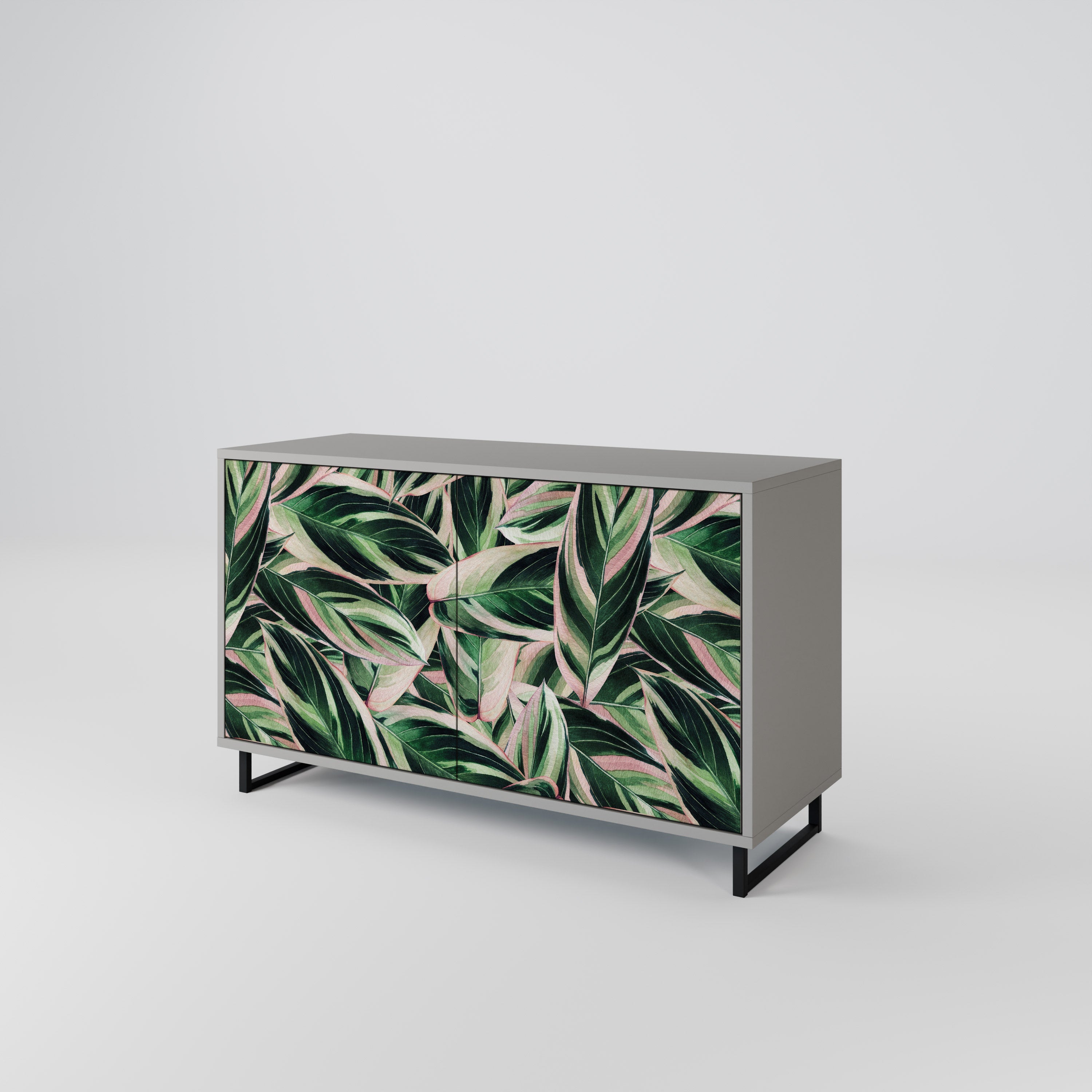 Buffet 2 portes EERIE STROMANTHE en finition grise