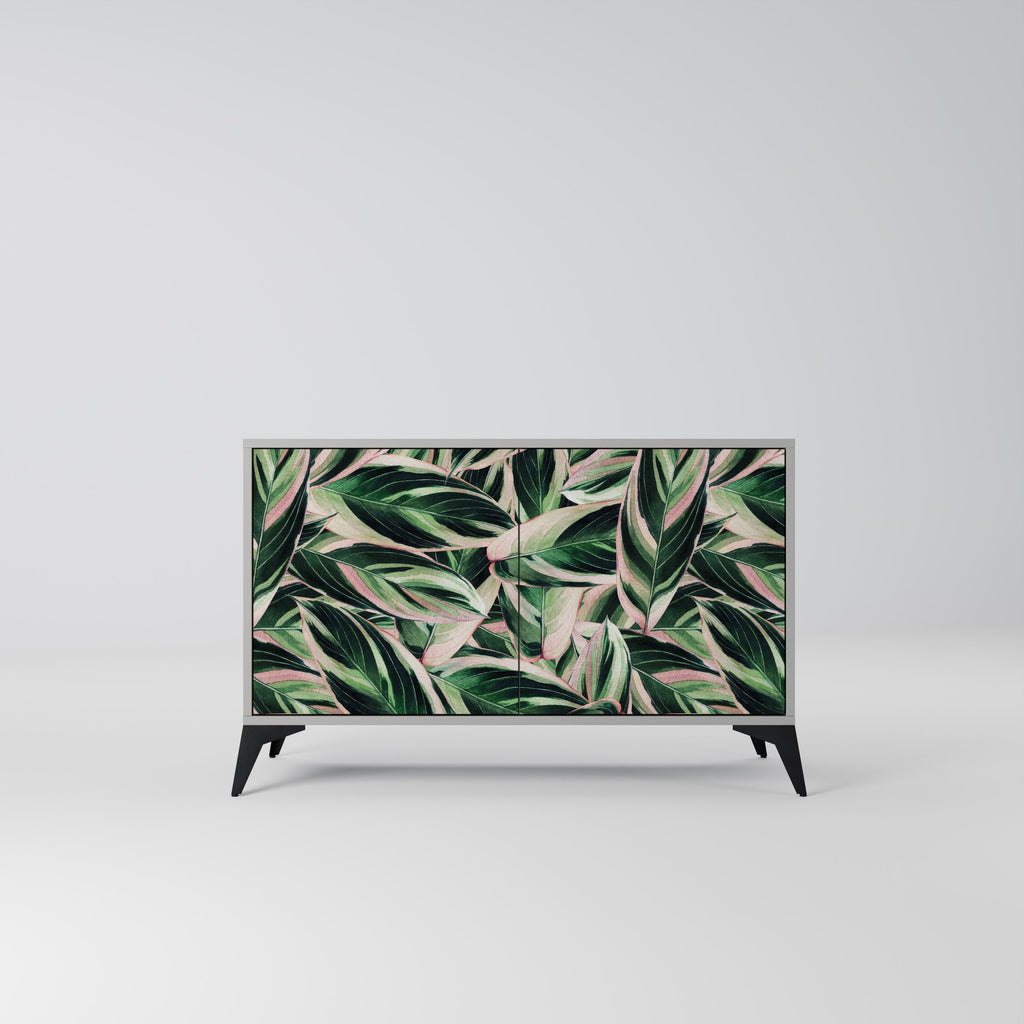 Buffet 2 portes EERIE STROMANTHE en finition grise