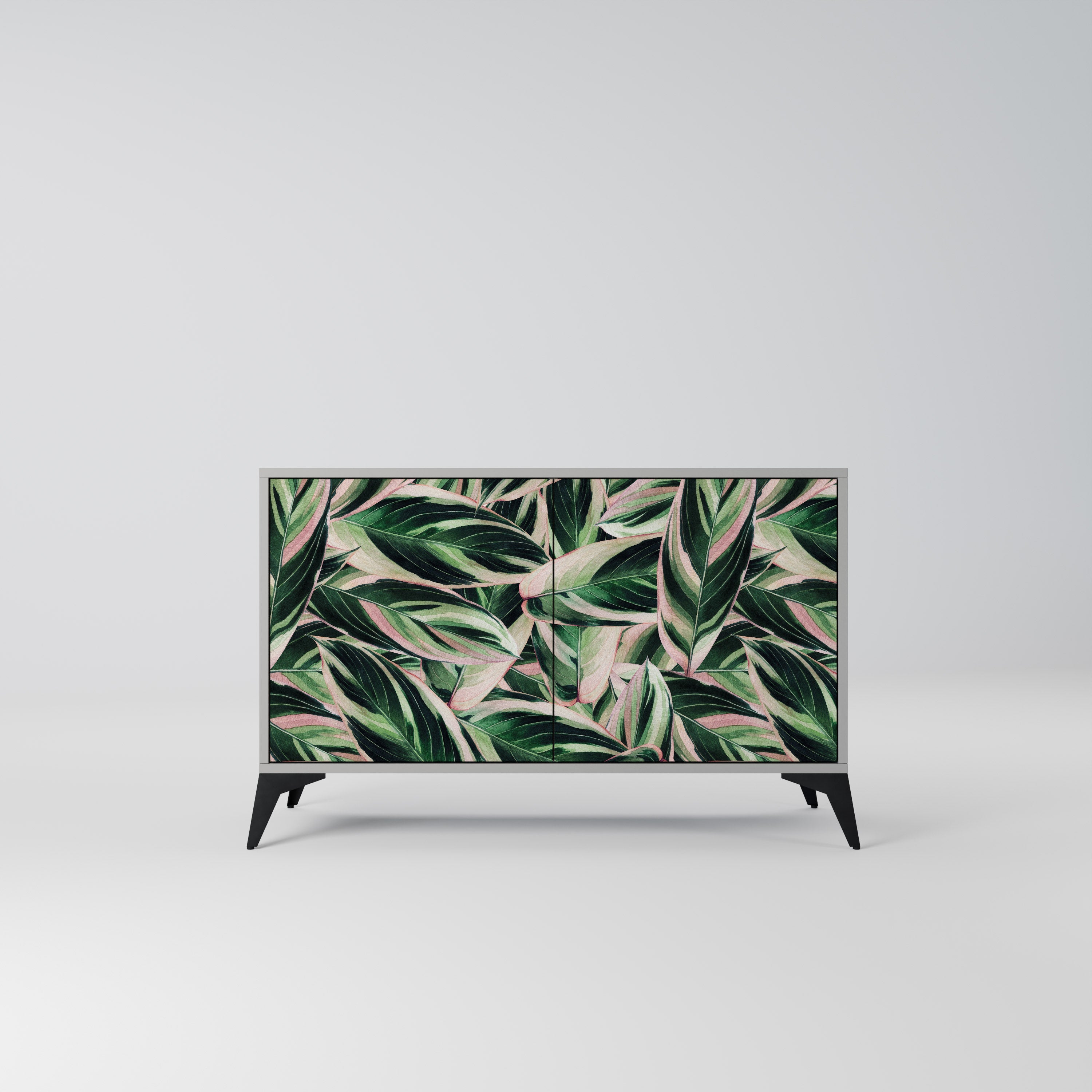 Buffet 2 portes EERIE STROMANTHE en finition grise