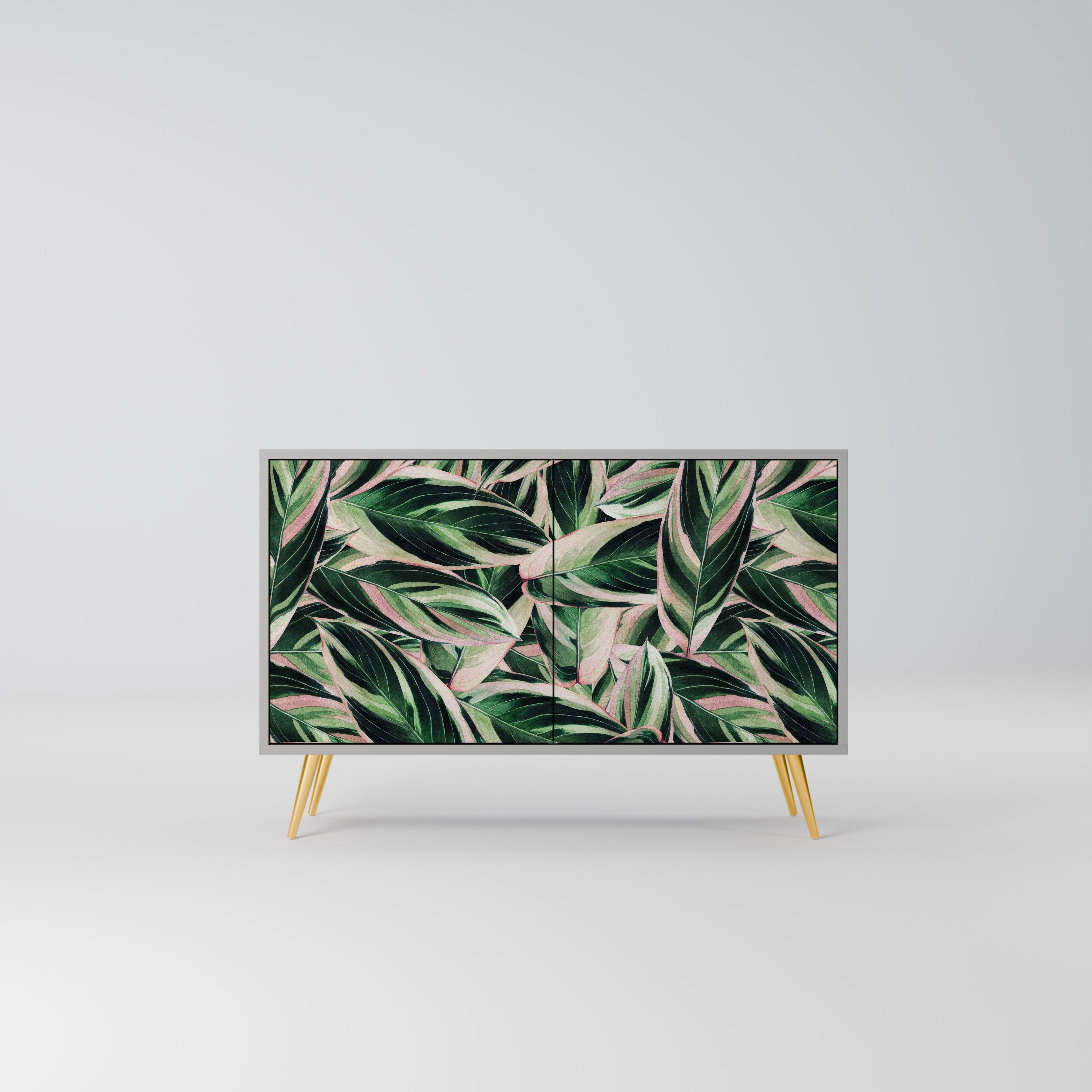 Buffet 2 portes EERIE STROMANTHE en finition grise