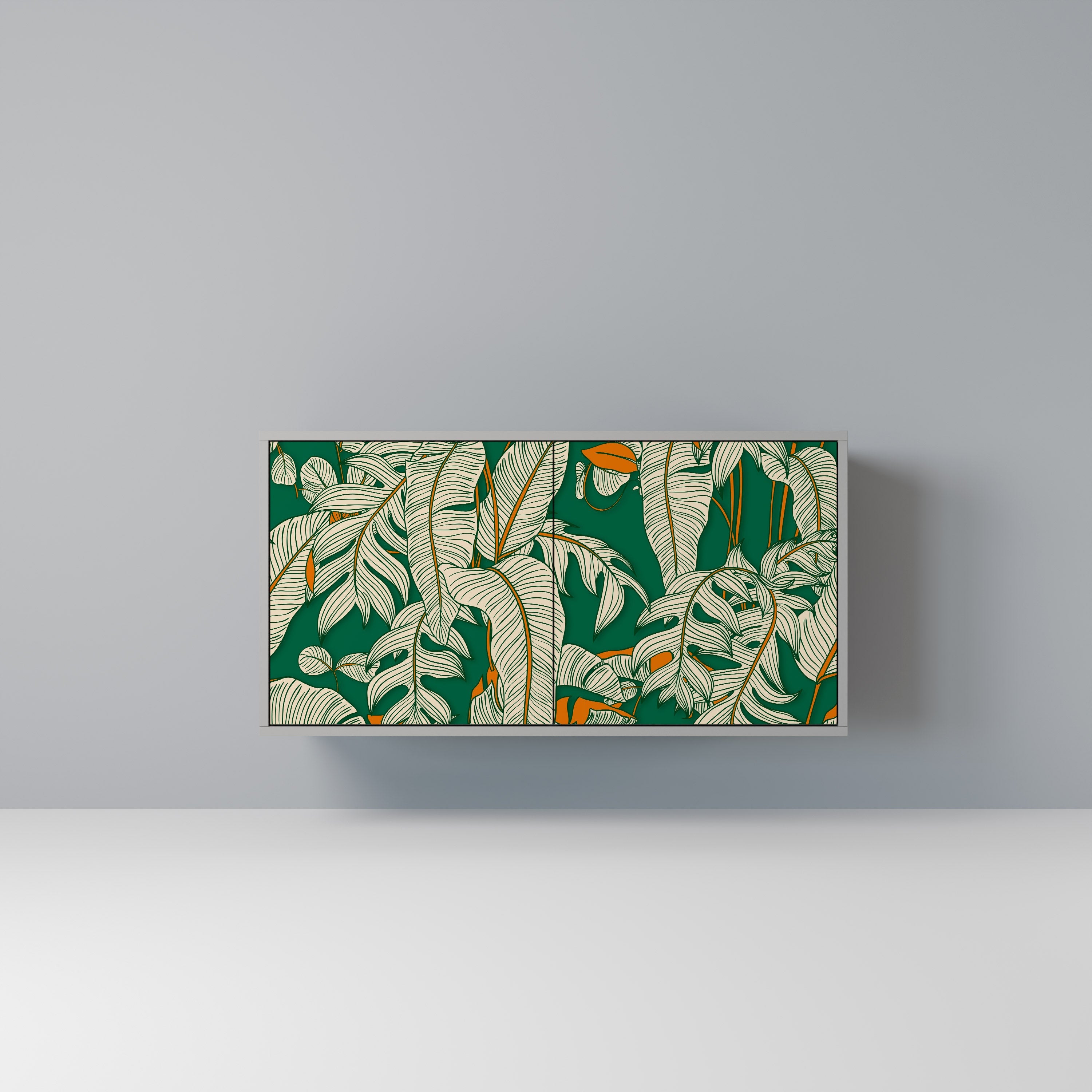 Buffet 2 portes VERDANT PLEASURES finition grise