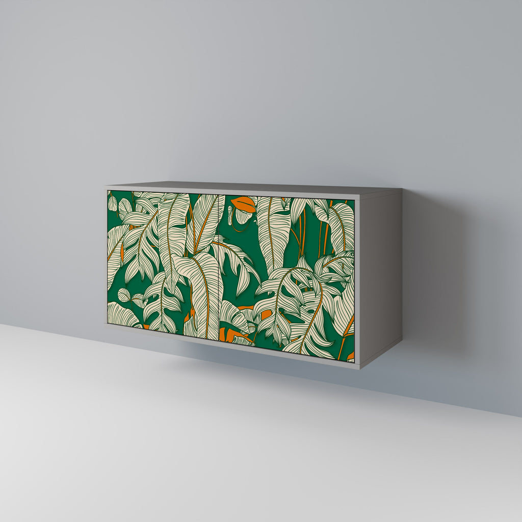 Buffet 2 portes VERDANT PLEASURES finition grise