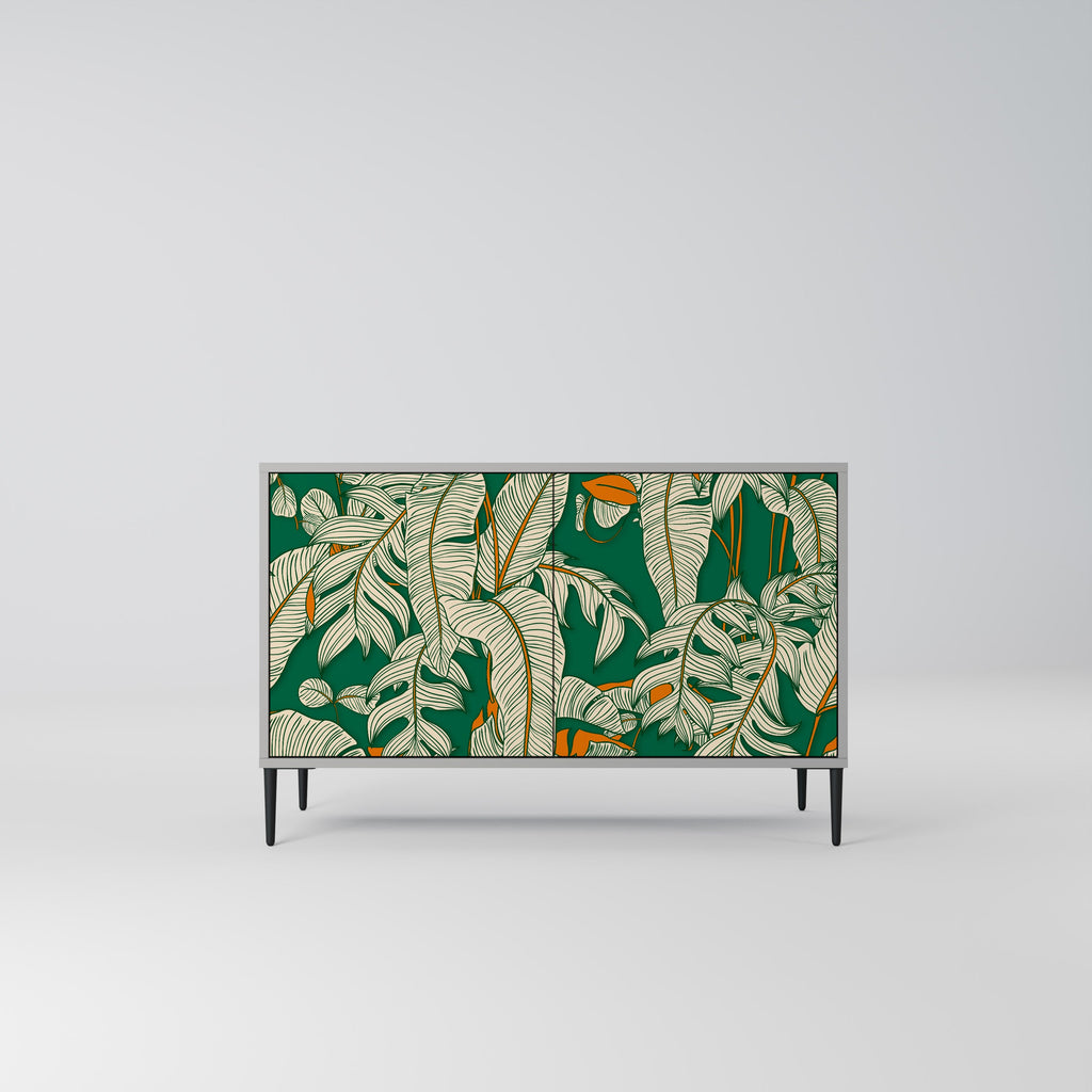 Buffet 2 portes VERDANT PLEASURES finition grise